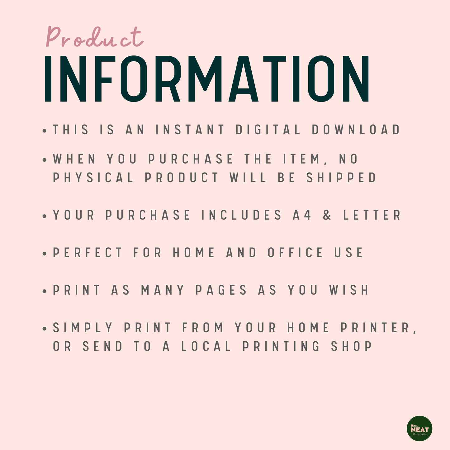 Digital Yearly Habit Tracker Planner product information