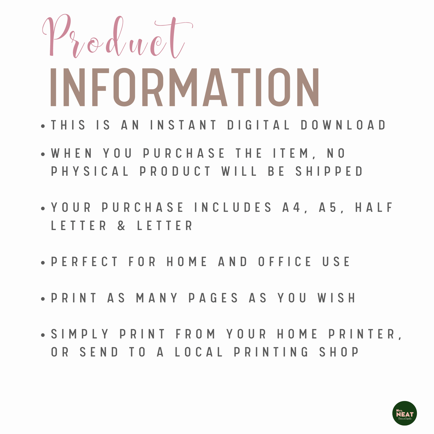 $8000 Money Saving Challenge Planner in 52 Weeks Product Information