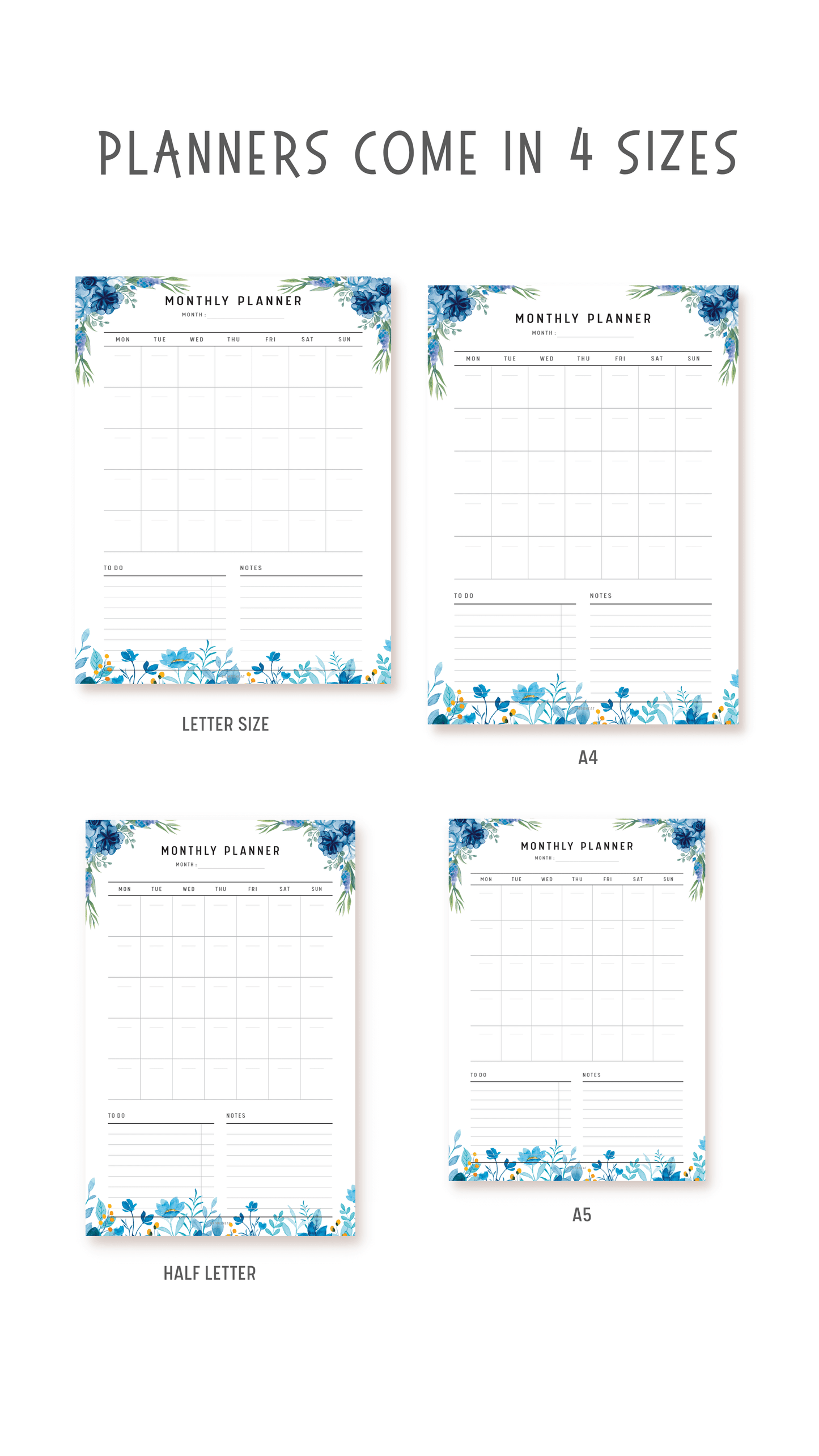 Daily, Weekly, Monthly Planner & Notes Pages - M153