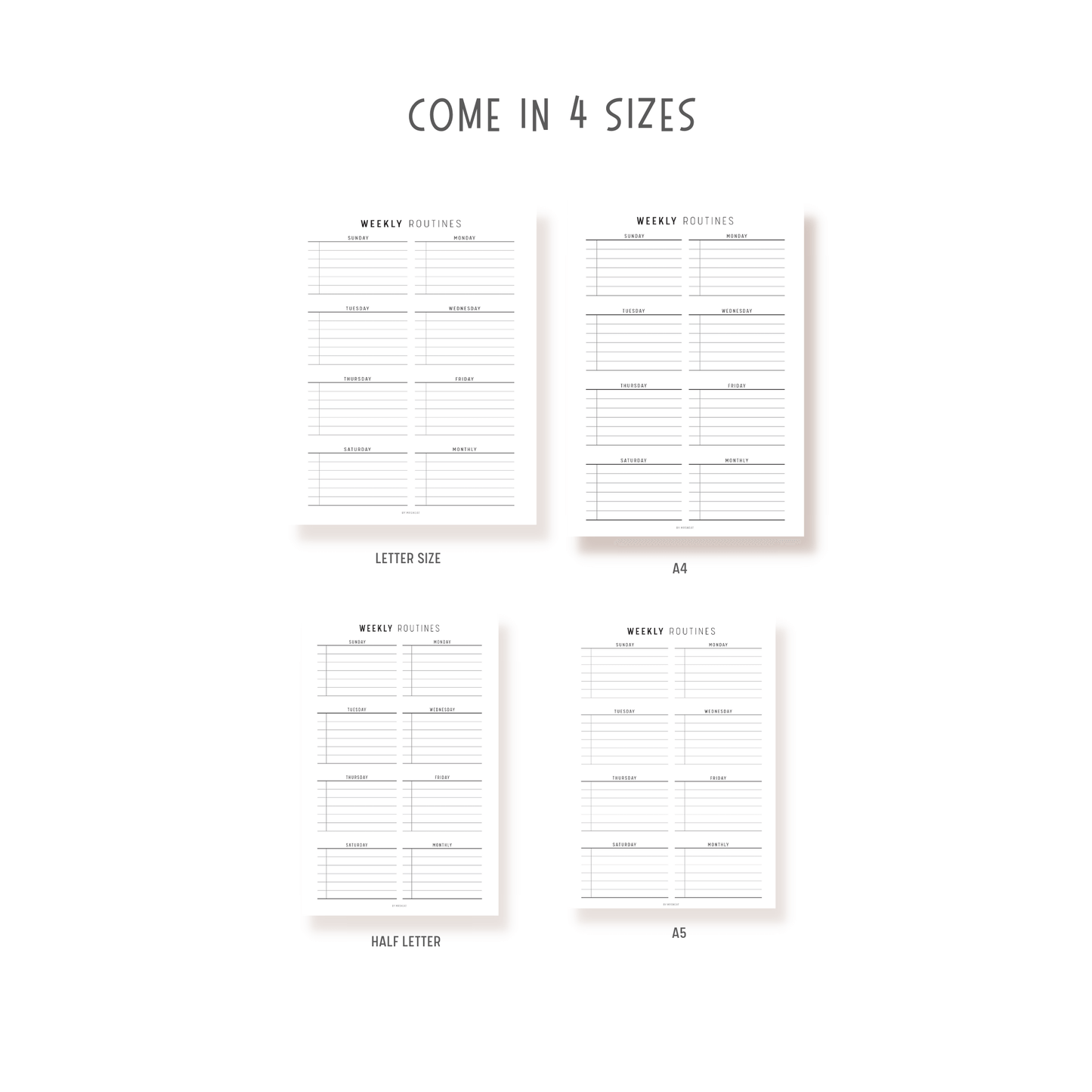 Routine Planner Checklist - M151
