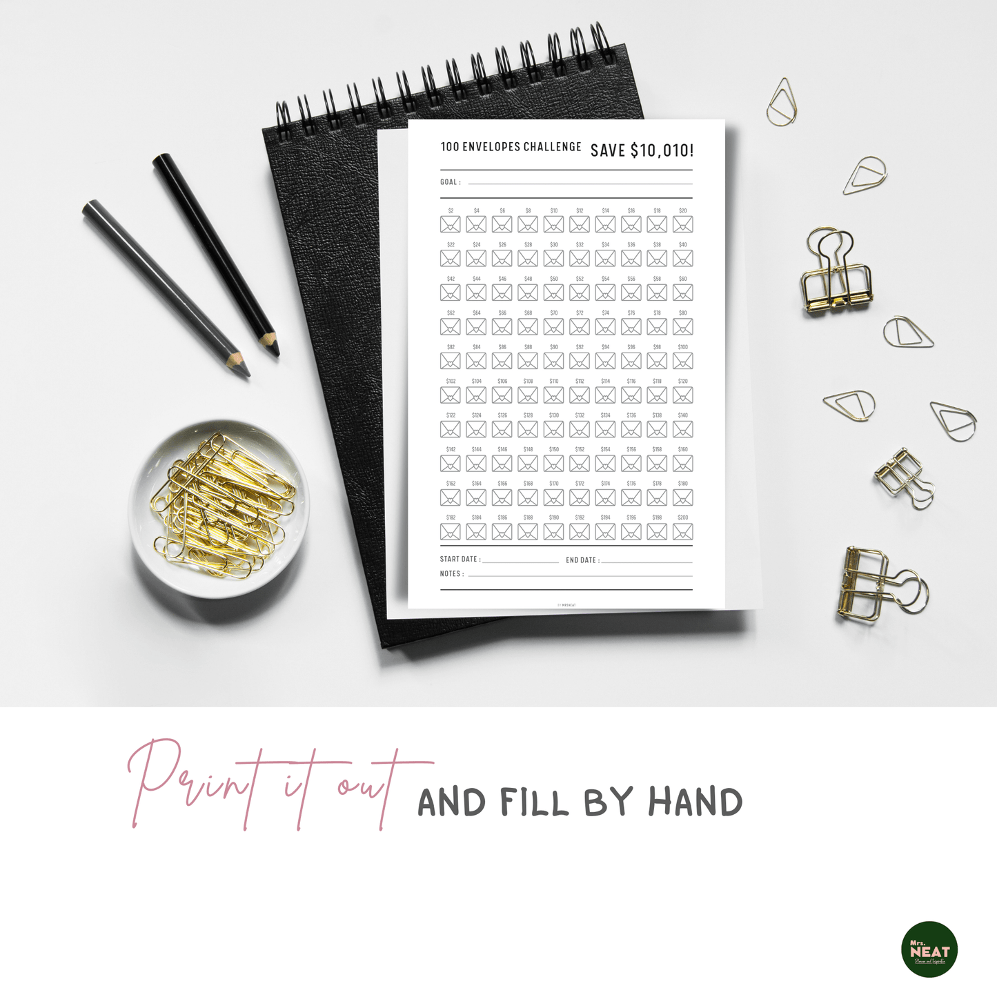 Ultimate Money Saving Challenge Printable, 52 Week Saving Challenge, 26 Weeks Saving Challenge, 100 Envelope Challenge, PDF, Multiple Size