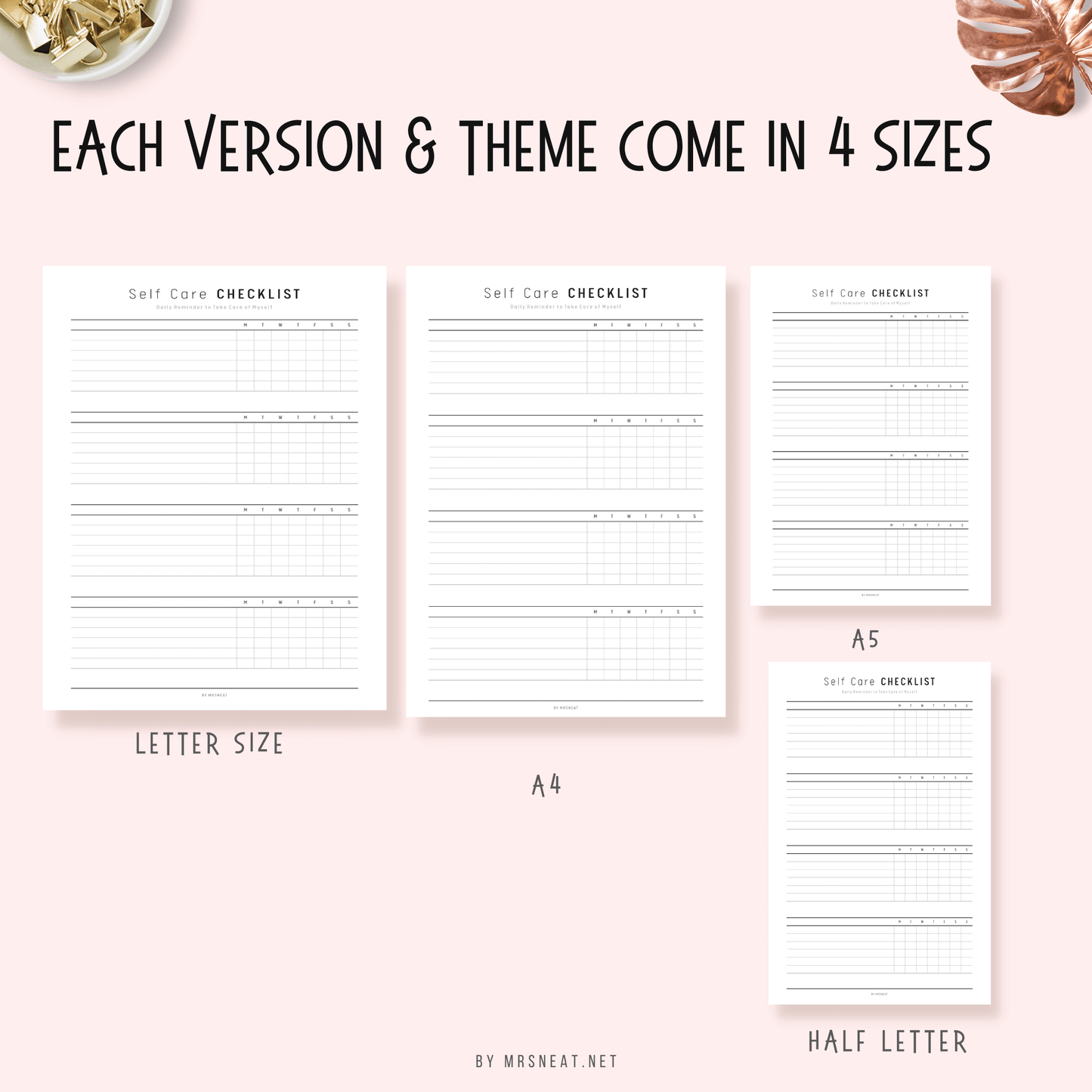 Self-care checklist - M150