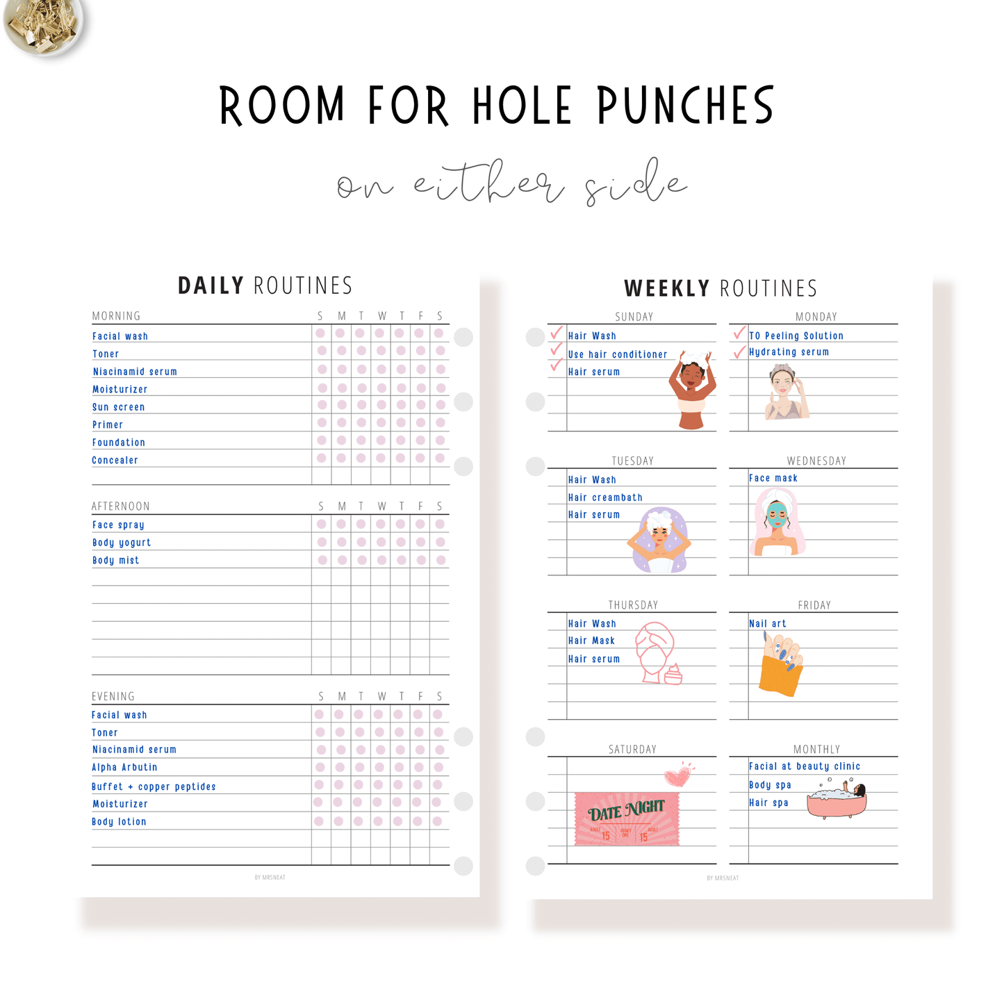 Routine Planner Checklist - M151
