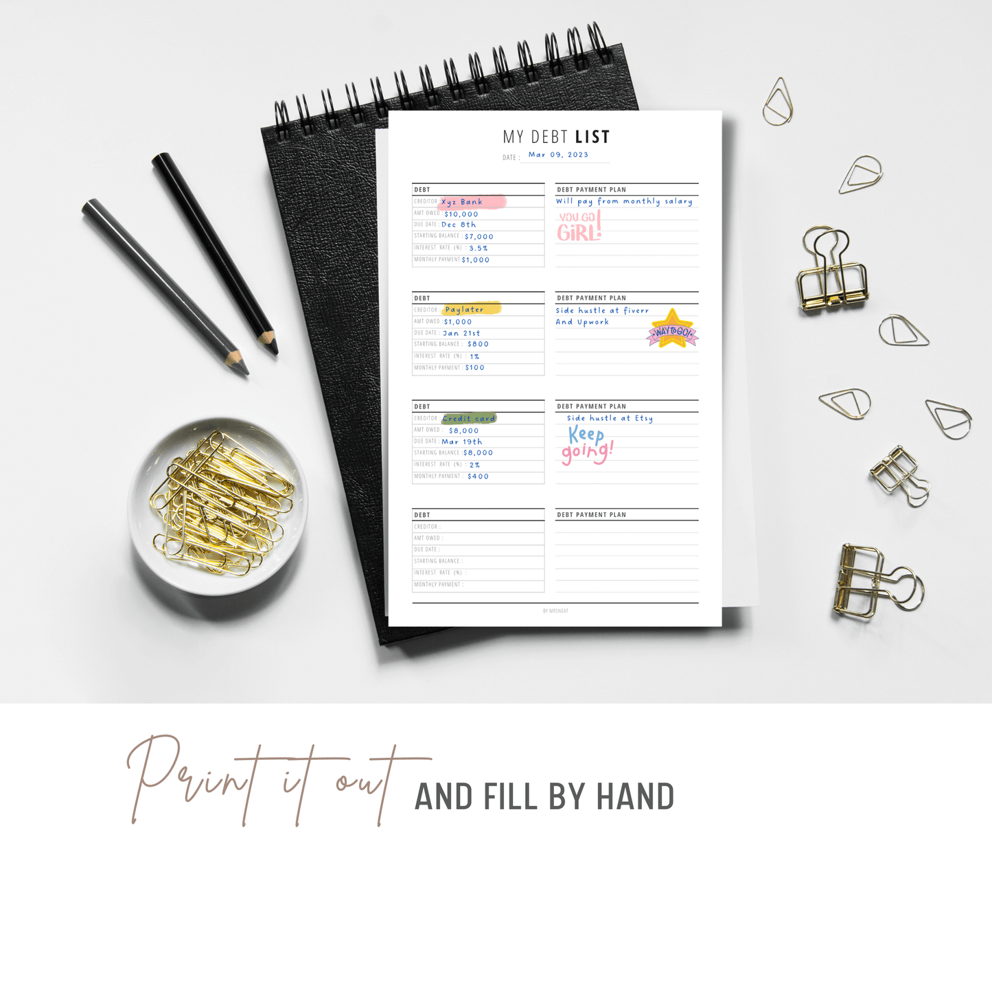 Debt Payoff Planner - M143