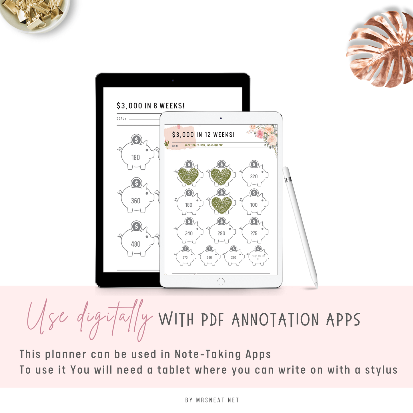 Free $3000 Saving Challenge Printable - M148