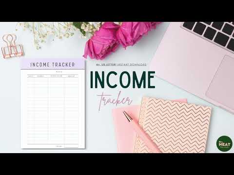 Income Tracker Printable Planner
