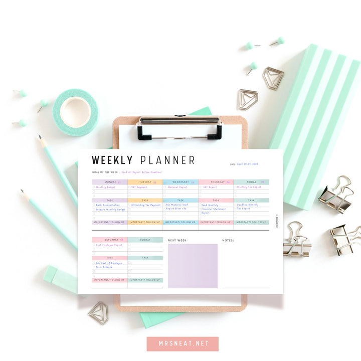 Stationery Printable Planner – mrsneat