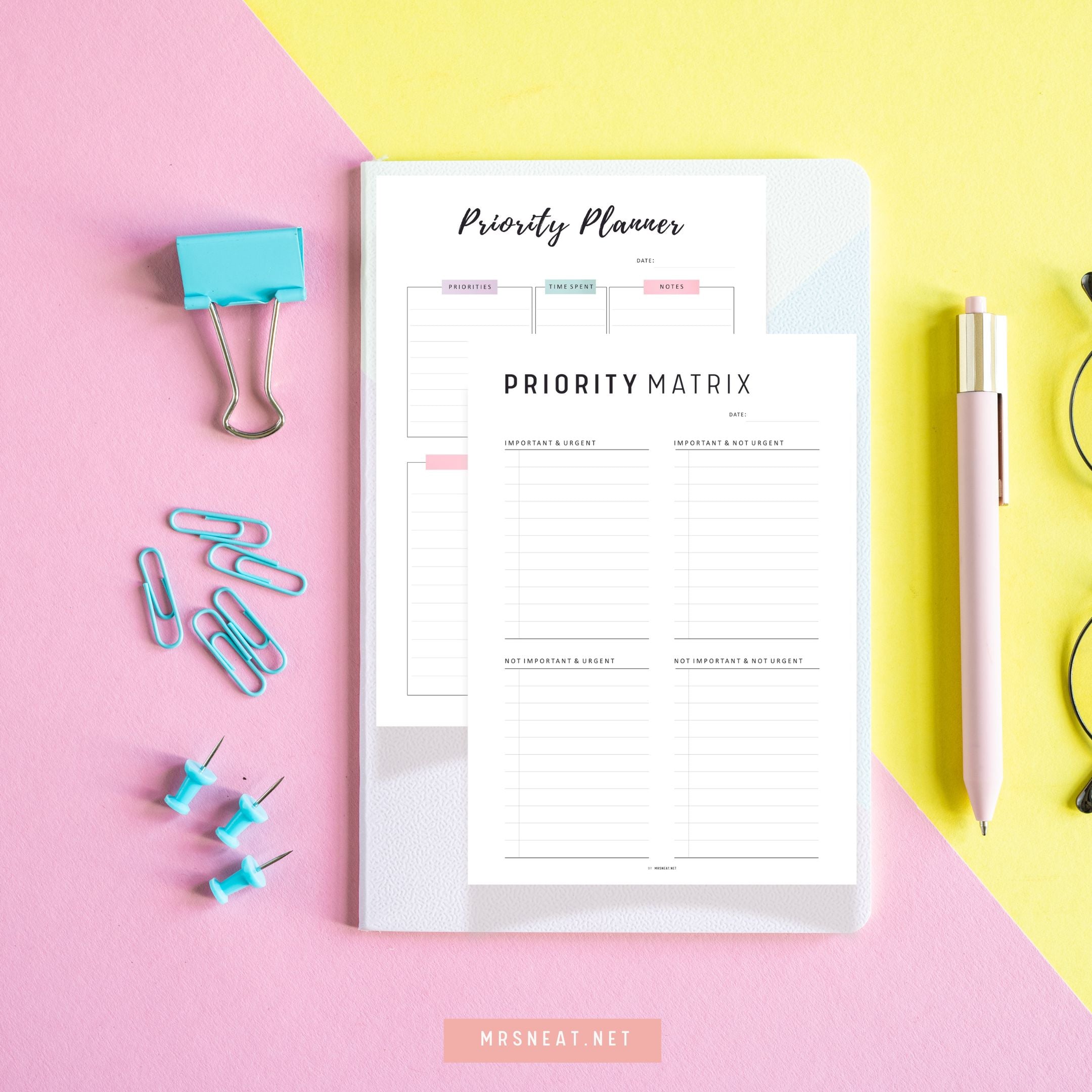 Achieve Your Goals: The Ultimate Priority Matrix and Planner Printable ...