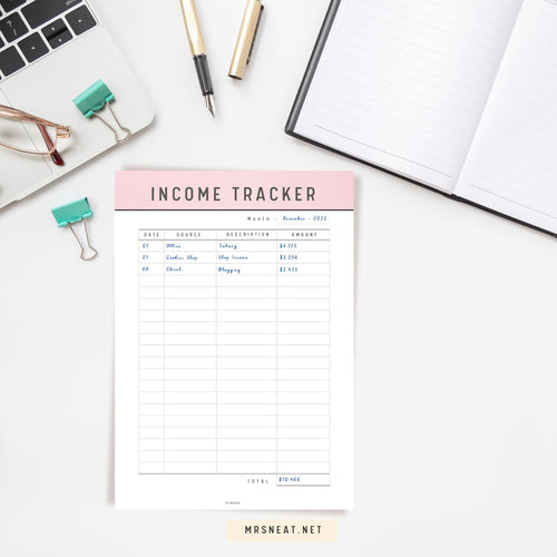 Income Tracker Printable: Beautiful, Practical, and Affordable!