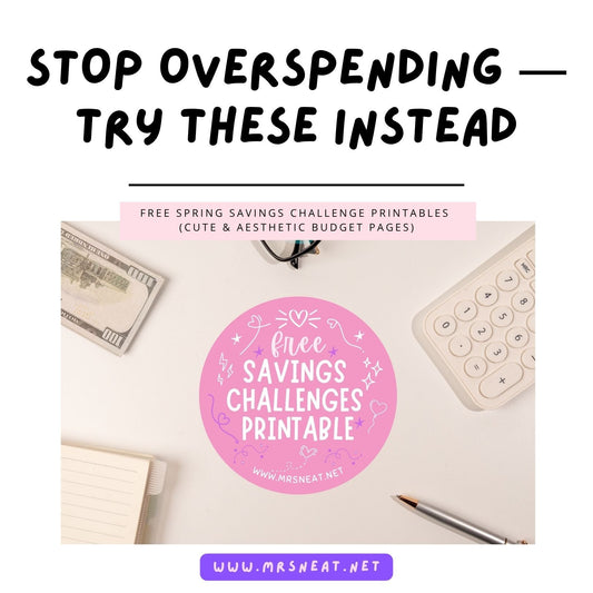 Stop Overspending — Try These Free Spring Savings Challenge Printables (Cute & Aesthetic Budget Pages)