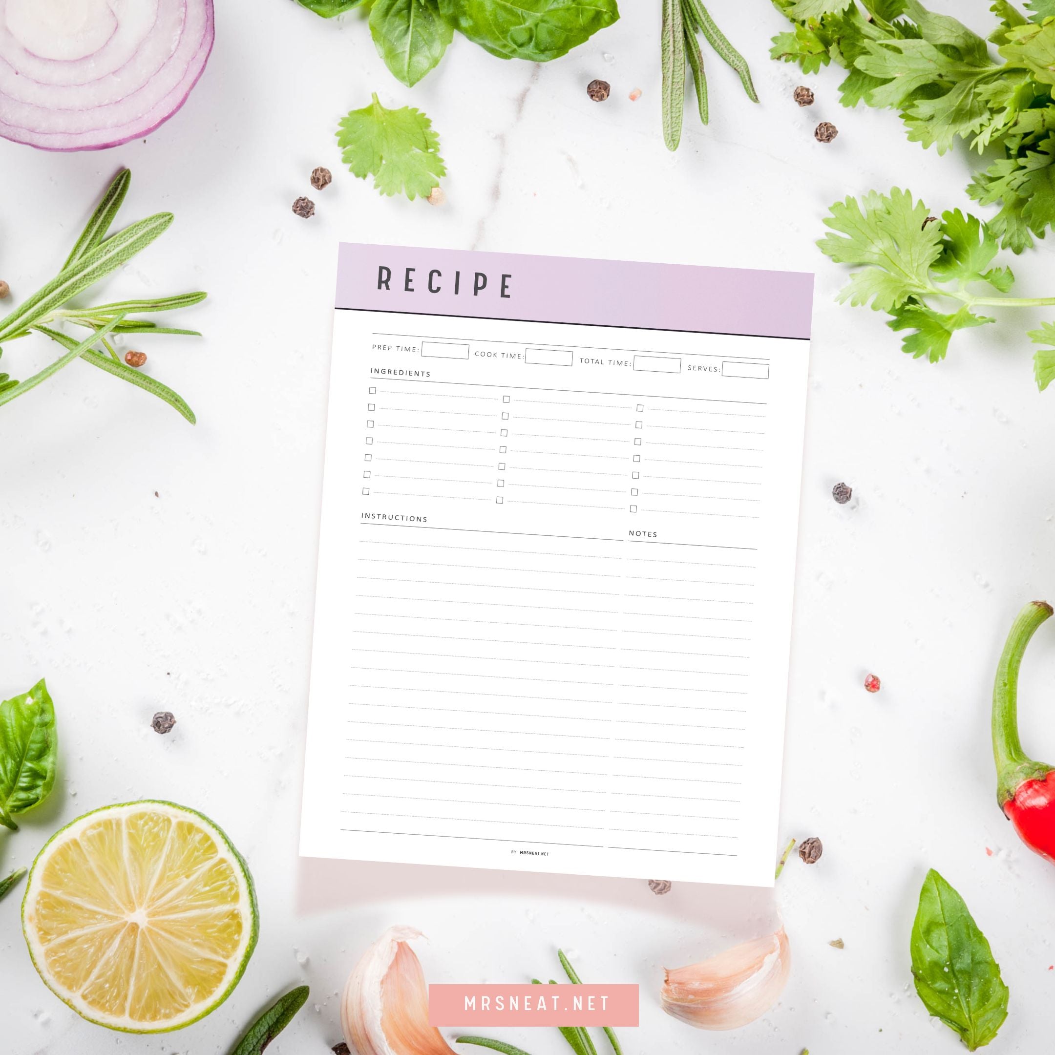 The Best Recipe Card Template for Sharing Your Secret Recipes – mrsneat