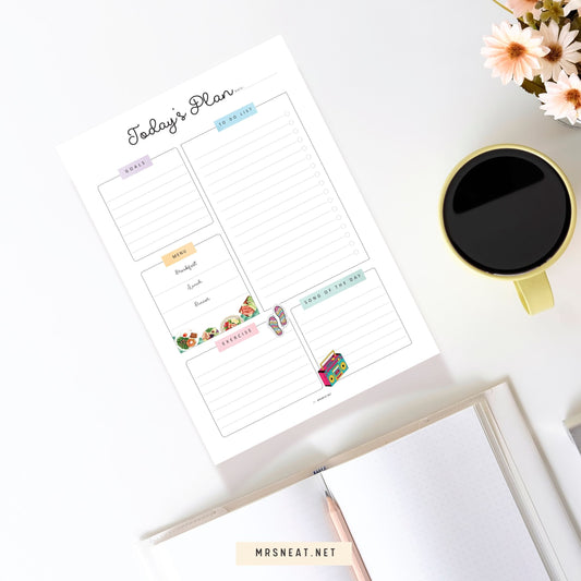 Today Planner Template Printable - Stay Organized and Boost Productivity!