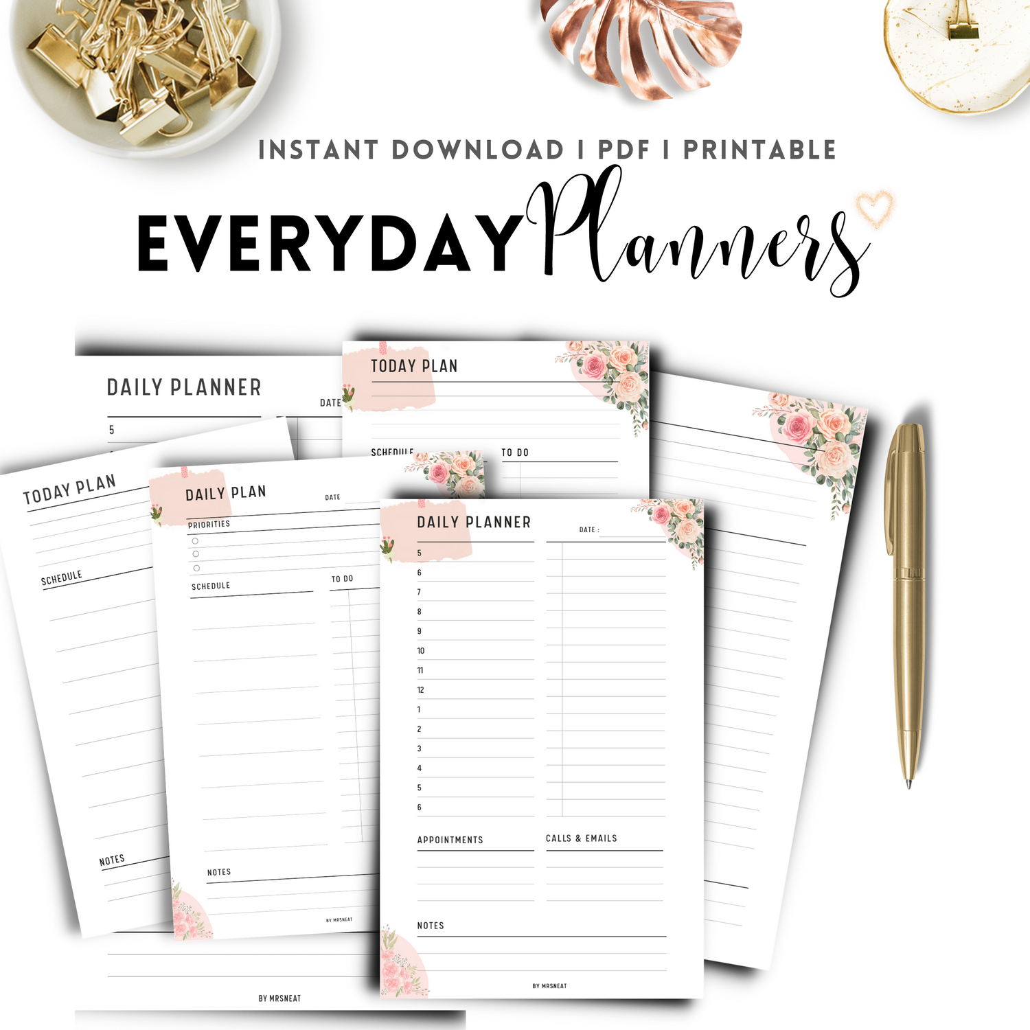 Daily Weekly and Monthly Printable Planner
