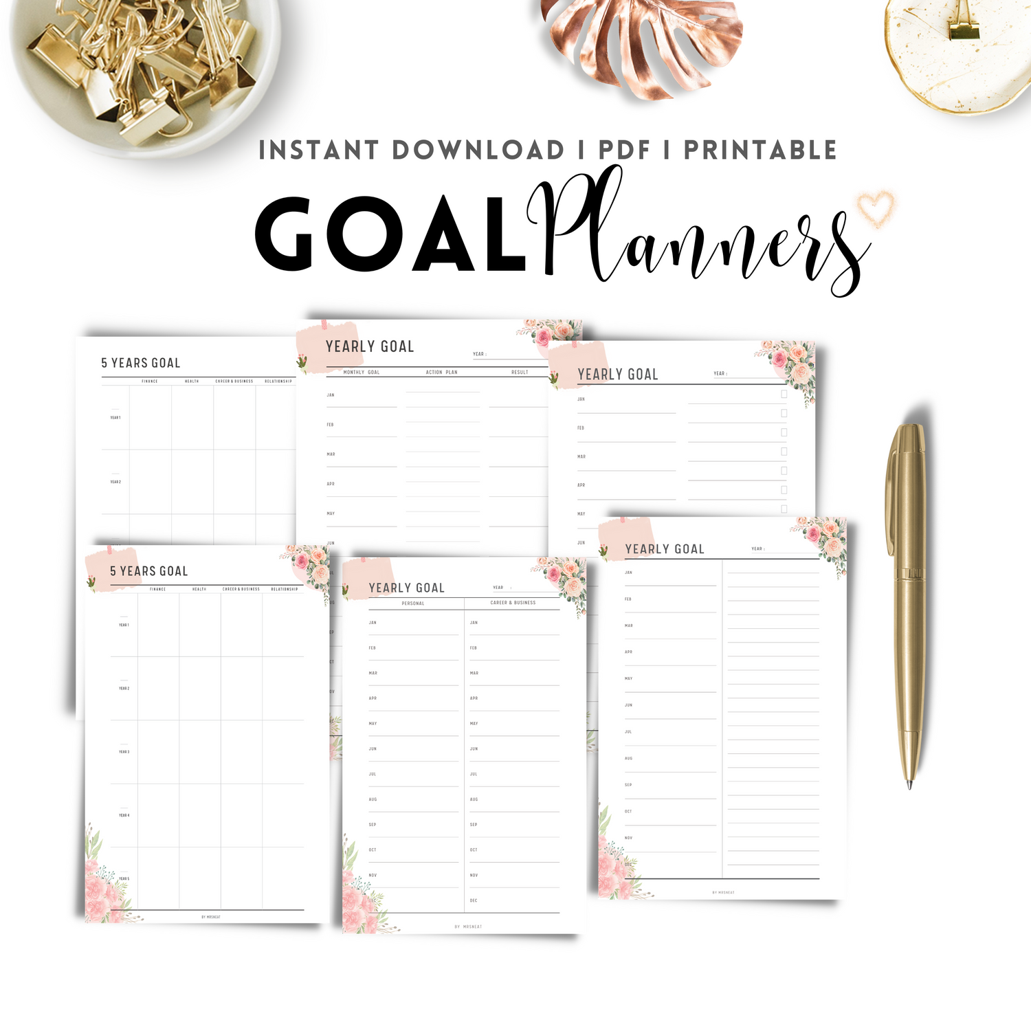 Goal Planner Digital and Printable