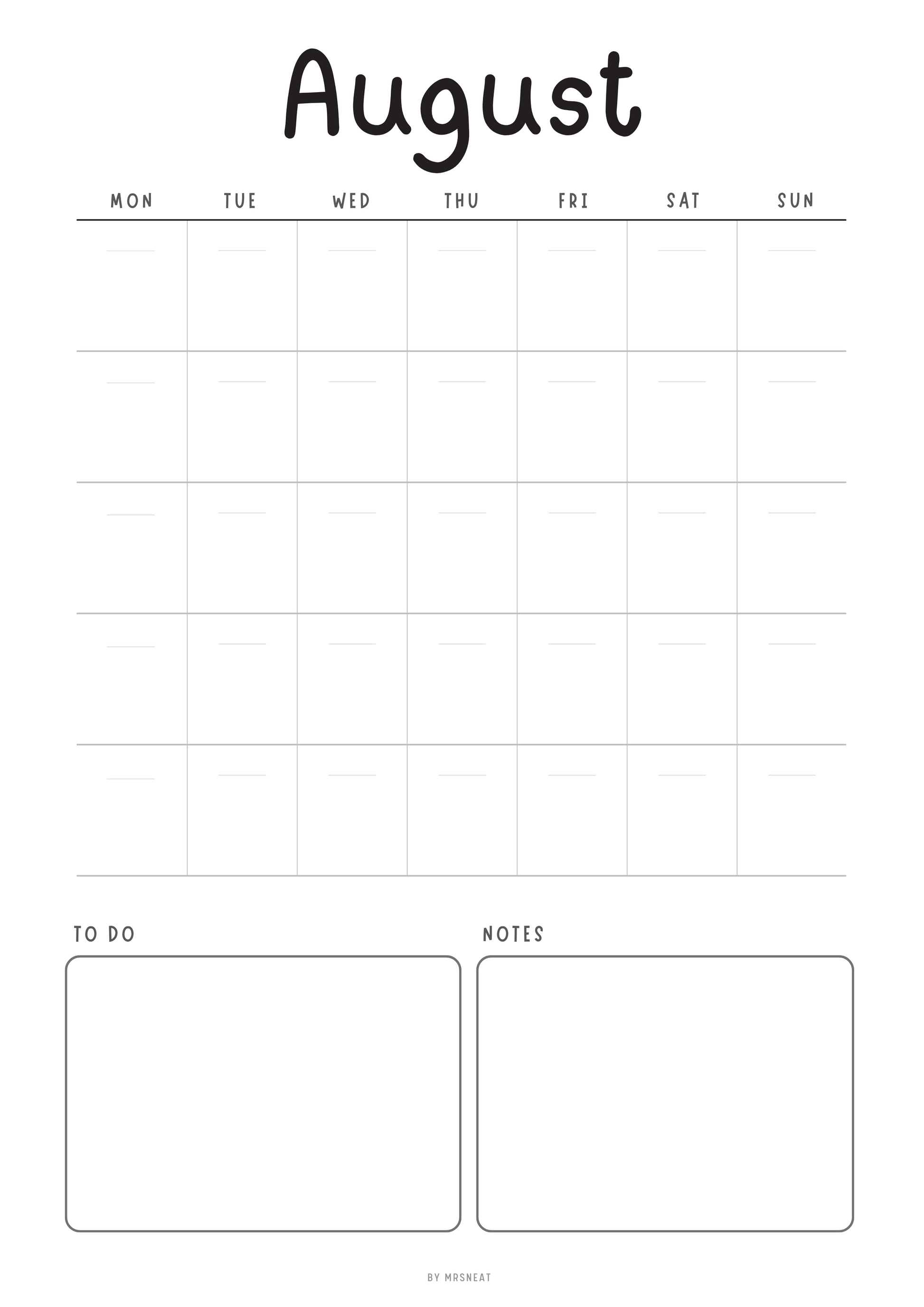 12 Month Calendar Pages, Journal Monthly planner 2025 printable, Monthly calendar page, Calendar Template 2025, A4, A5, Letter, Half Letter