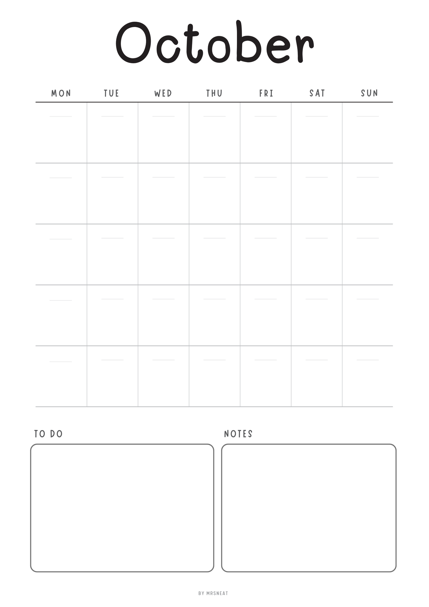 12 Month Calendar Pages, Journal Monthly planner 2025 printable, Monthly calendar page, Calendar Template 2025, A4, A5, Letter, Half Letter