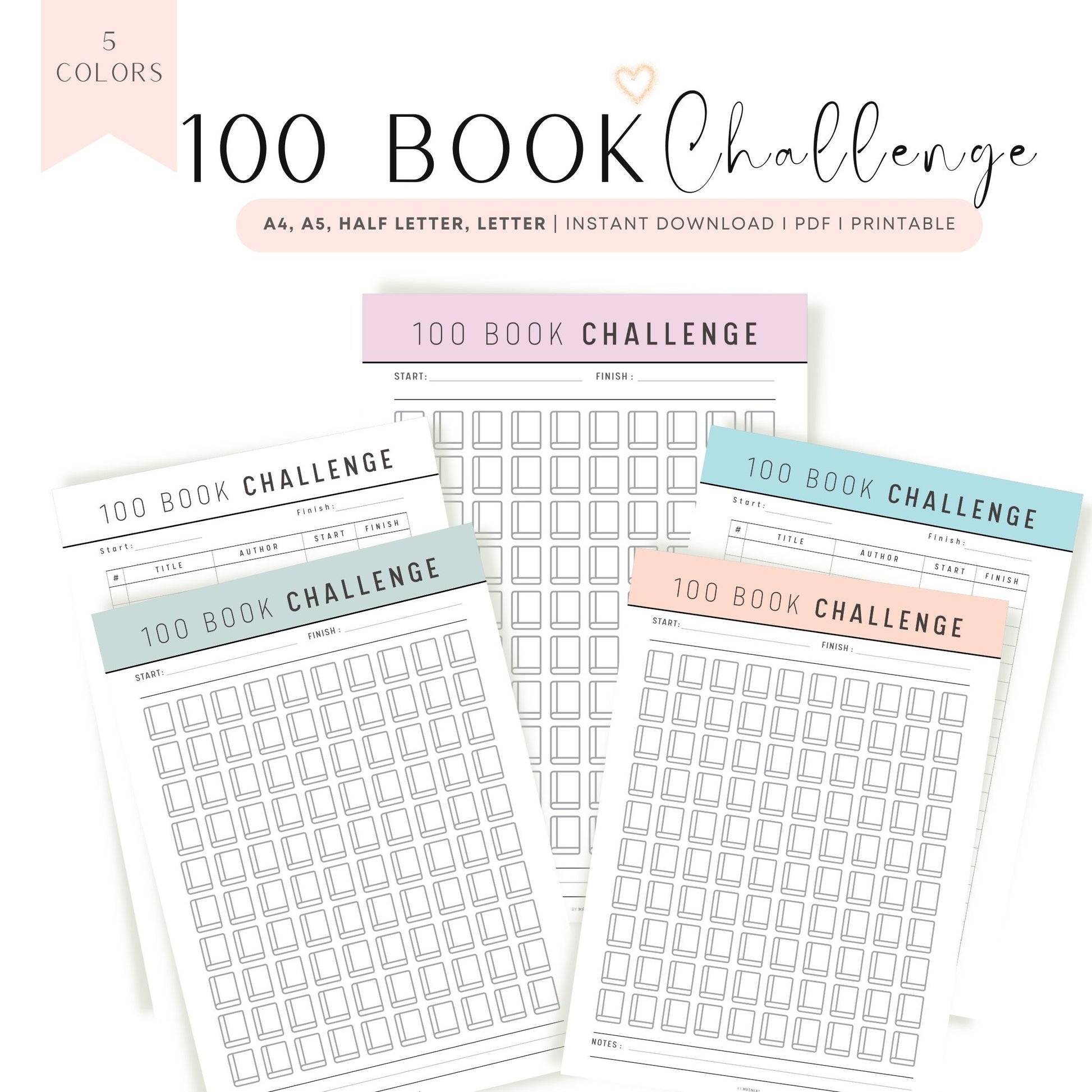 100 Book Reading Challenge Printable