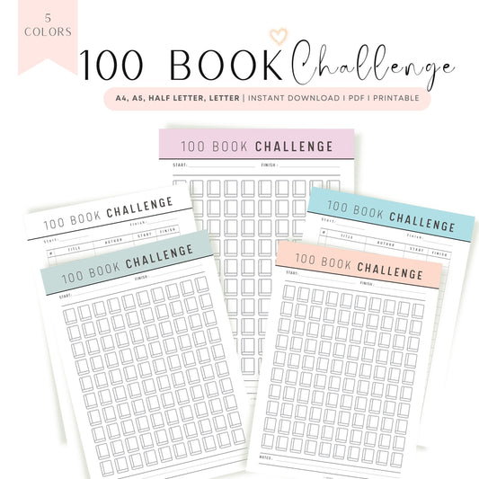 100 Book Reading Challenge Printable