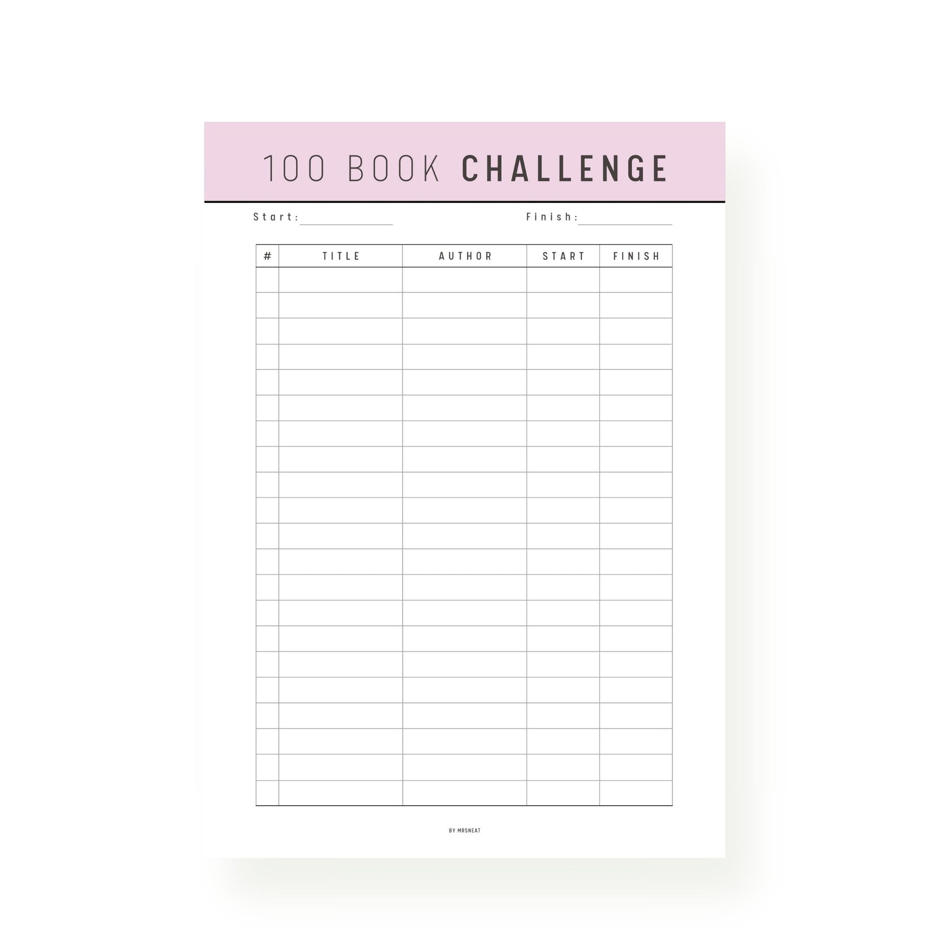 Purple 100 Book Challenge