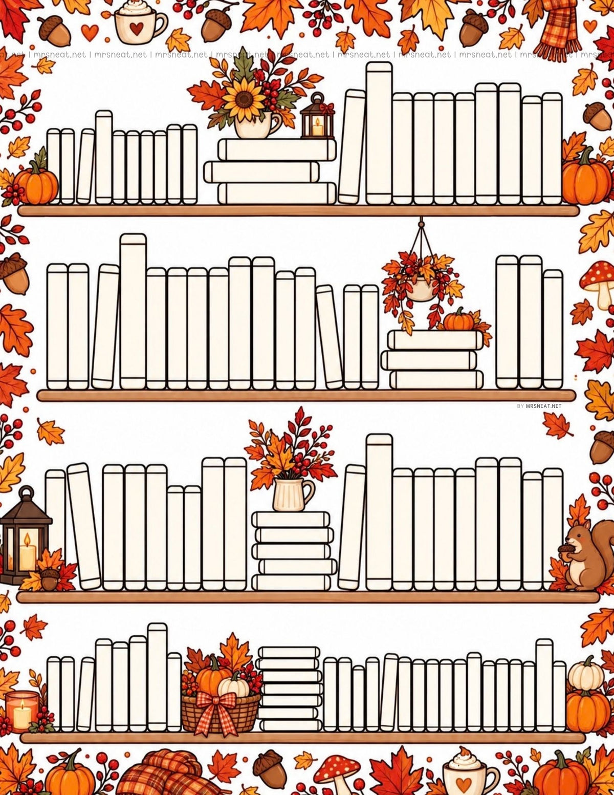 Colorful Digital planner reading tracker for a 100 books reading challenge