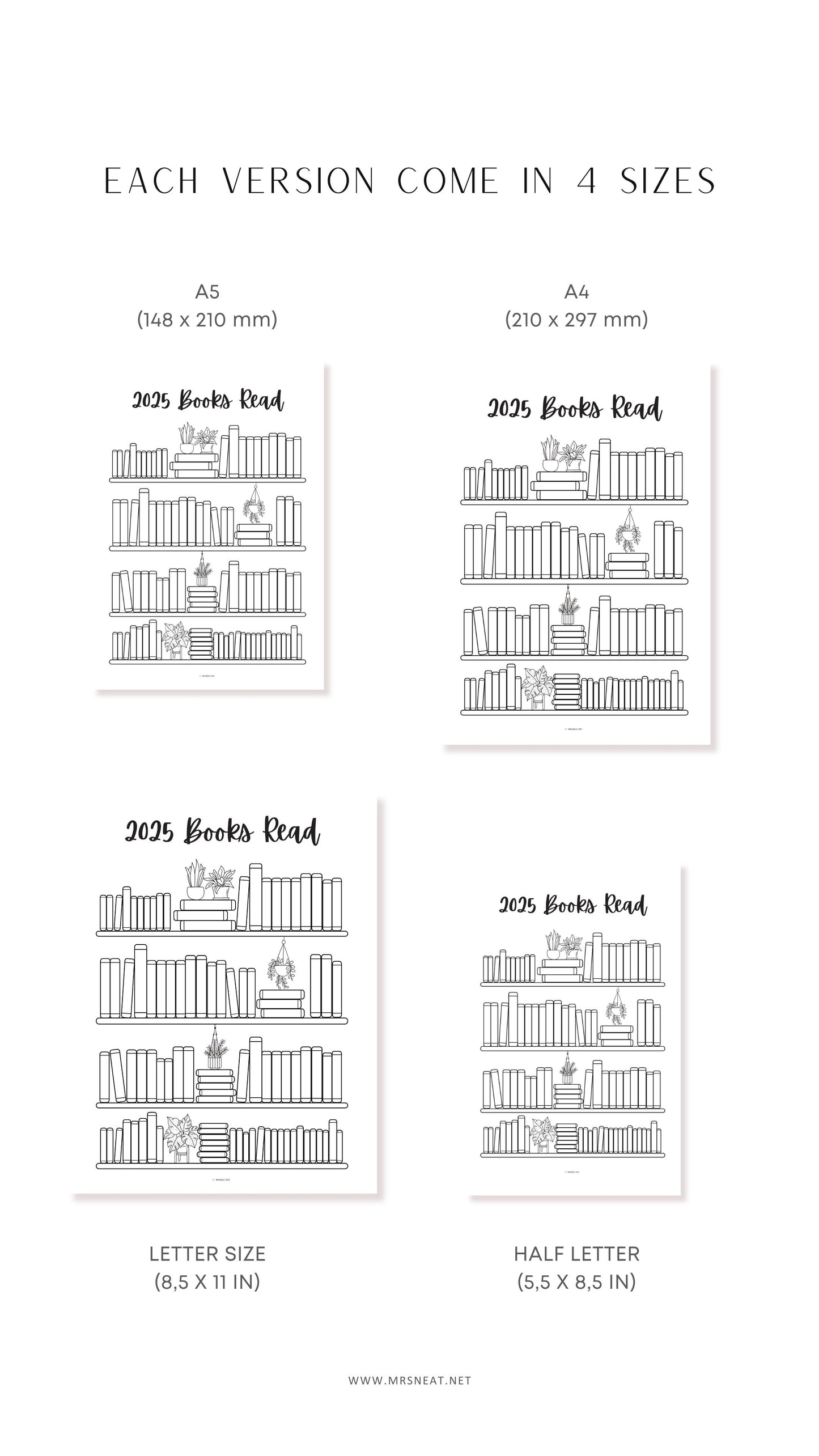 Printable Bookshelf Bookmarks, Reading Tracker, Reading List Template, Coloring Bookmark, Bookshelf Template, 50 Books Bookshelf Bookmark