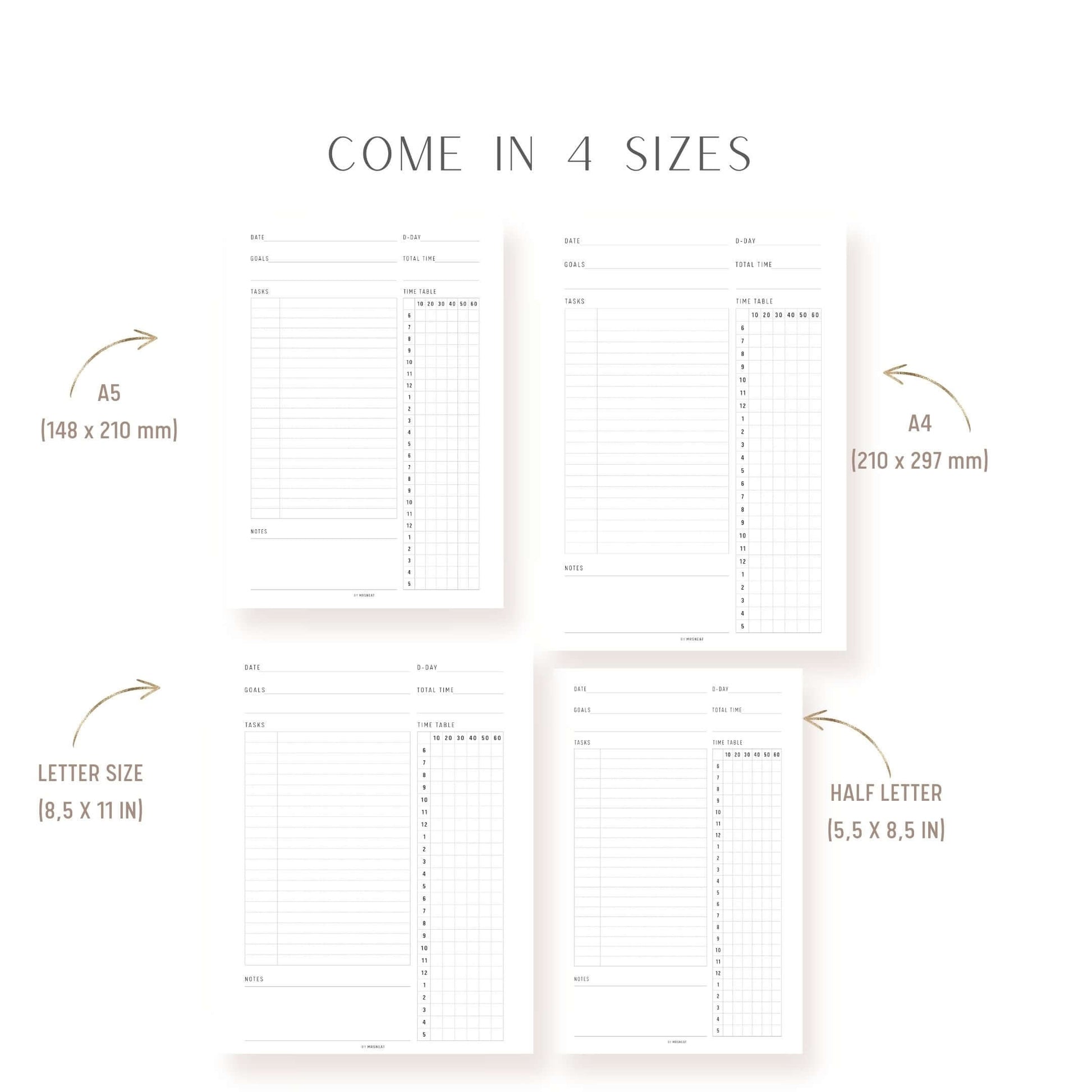 10 Minutes Daily Planner Template