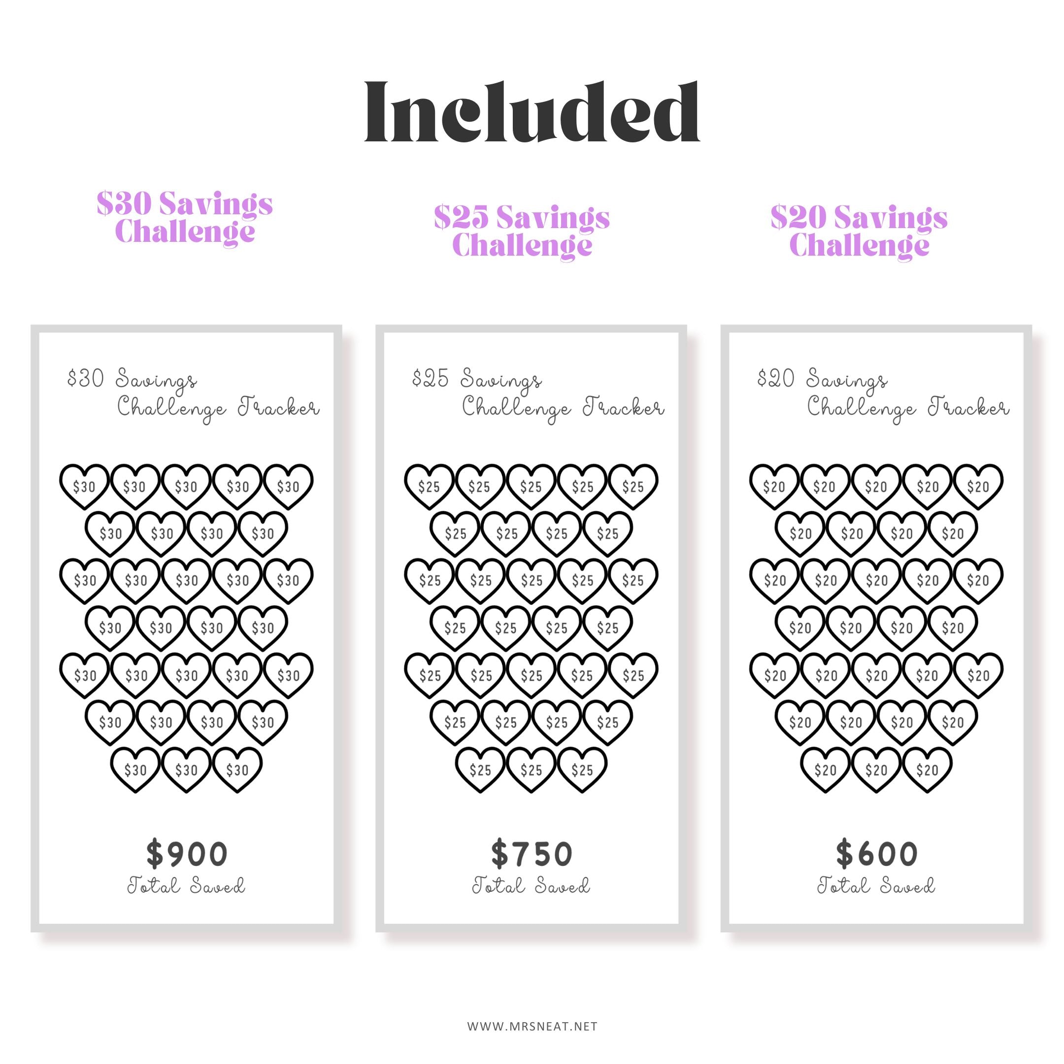 12 Mini Savings Challenge - M563 – mrsneat