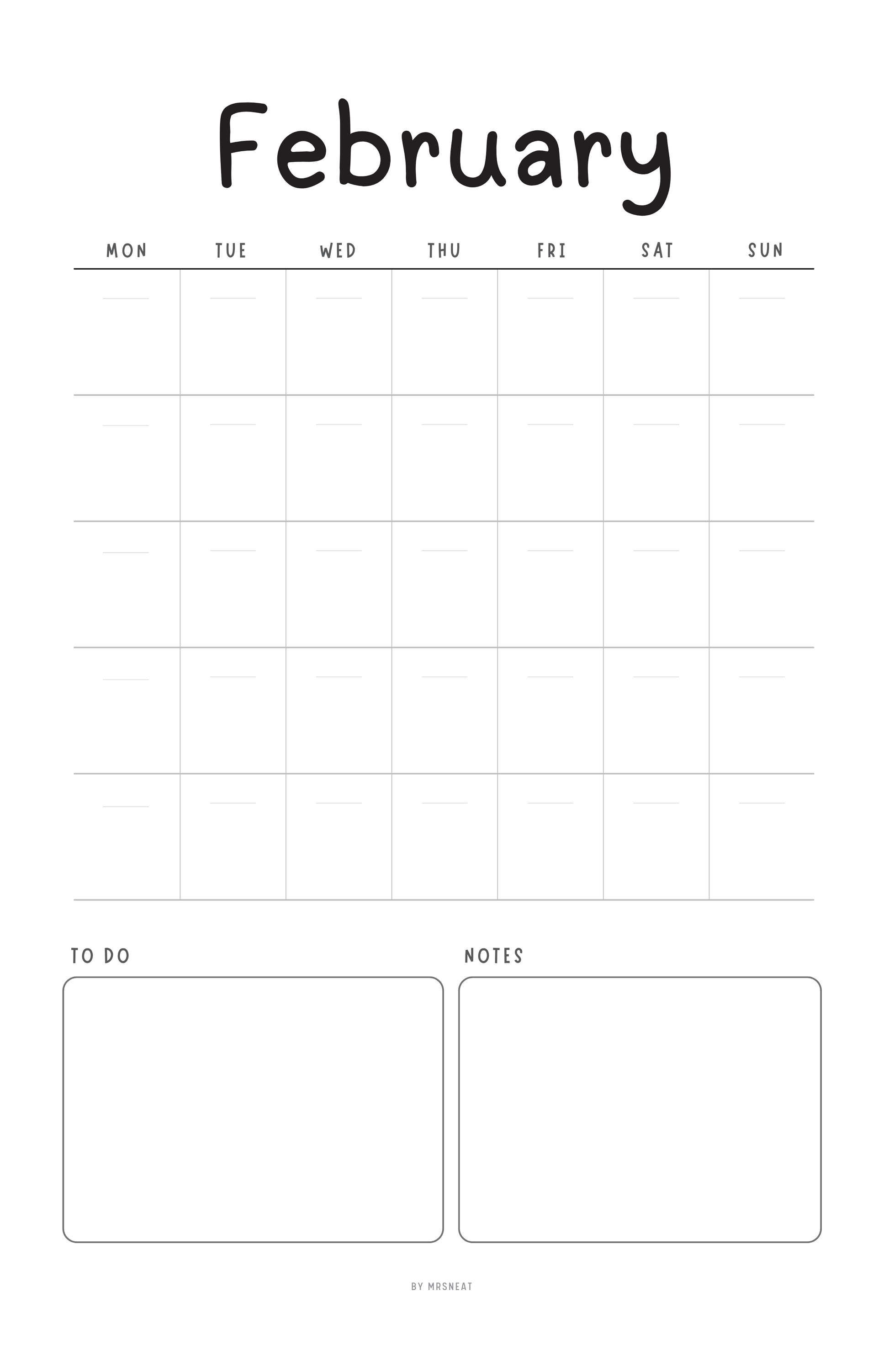 12 Month Calendar Pages, Journal Monthly planner 2025 printable, Monthly calendar page, Calendar Template 2025, A4, A5, Letter, Half Letter