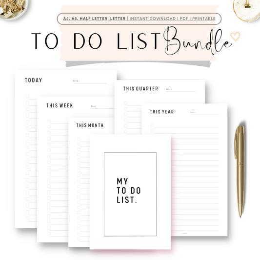 To Do List Planner Printable Bundle