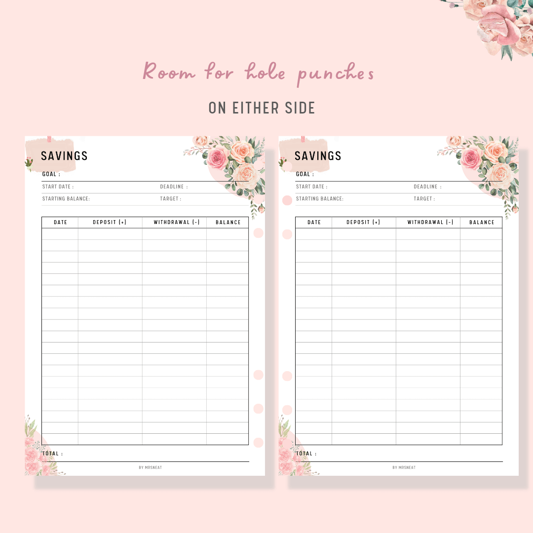 Floral Savings Tracker – mrsneat