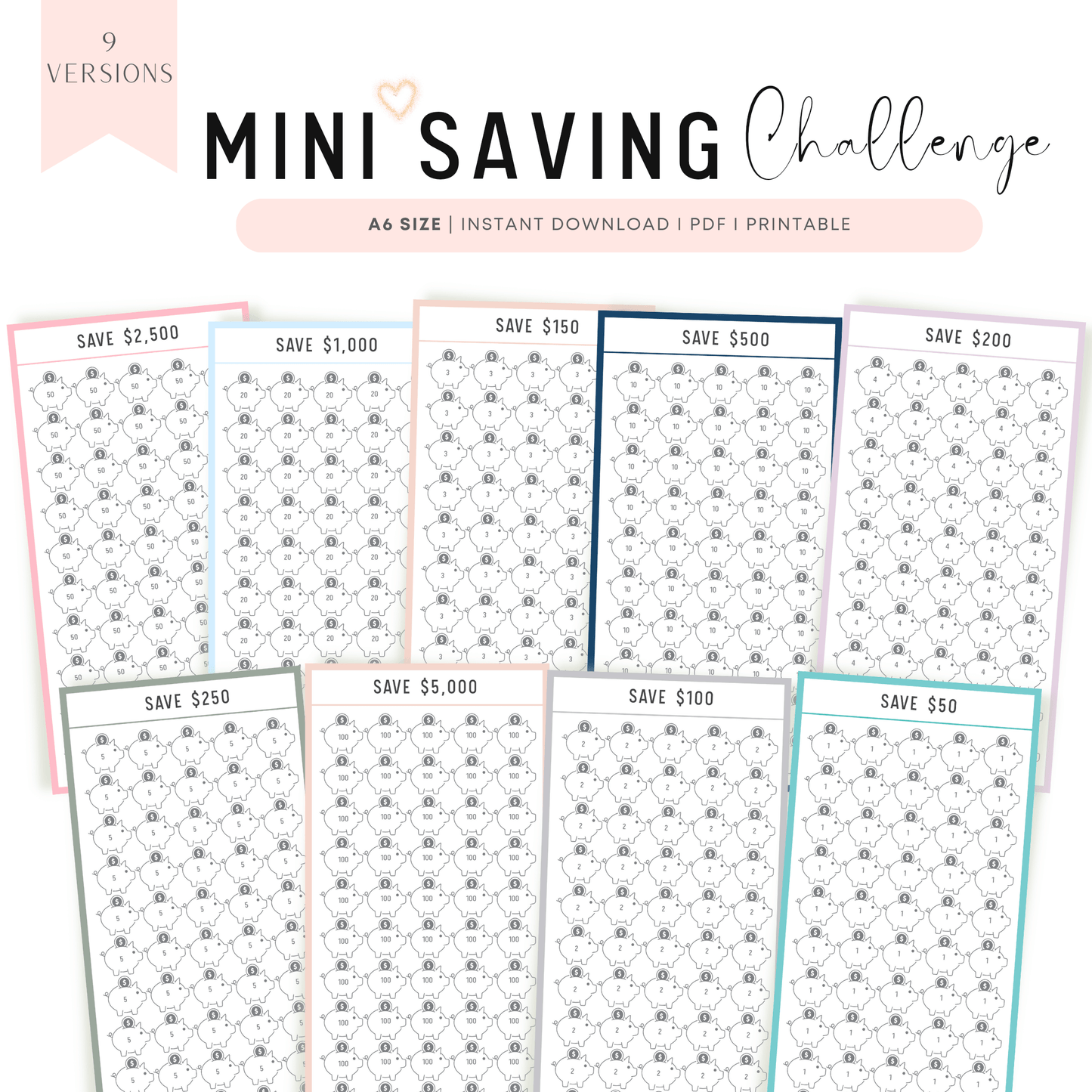 A6 Mini Saving Challenge Bundle