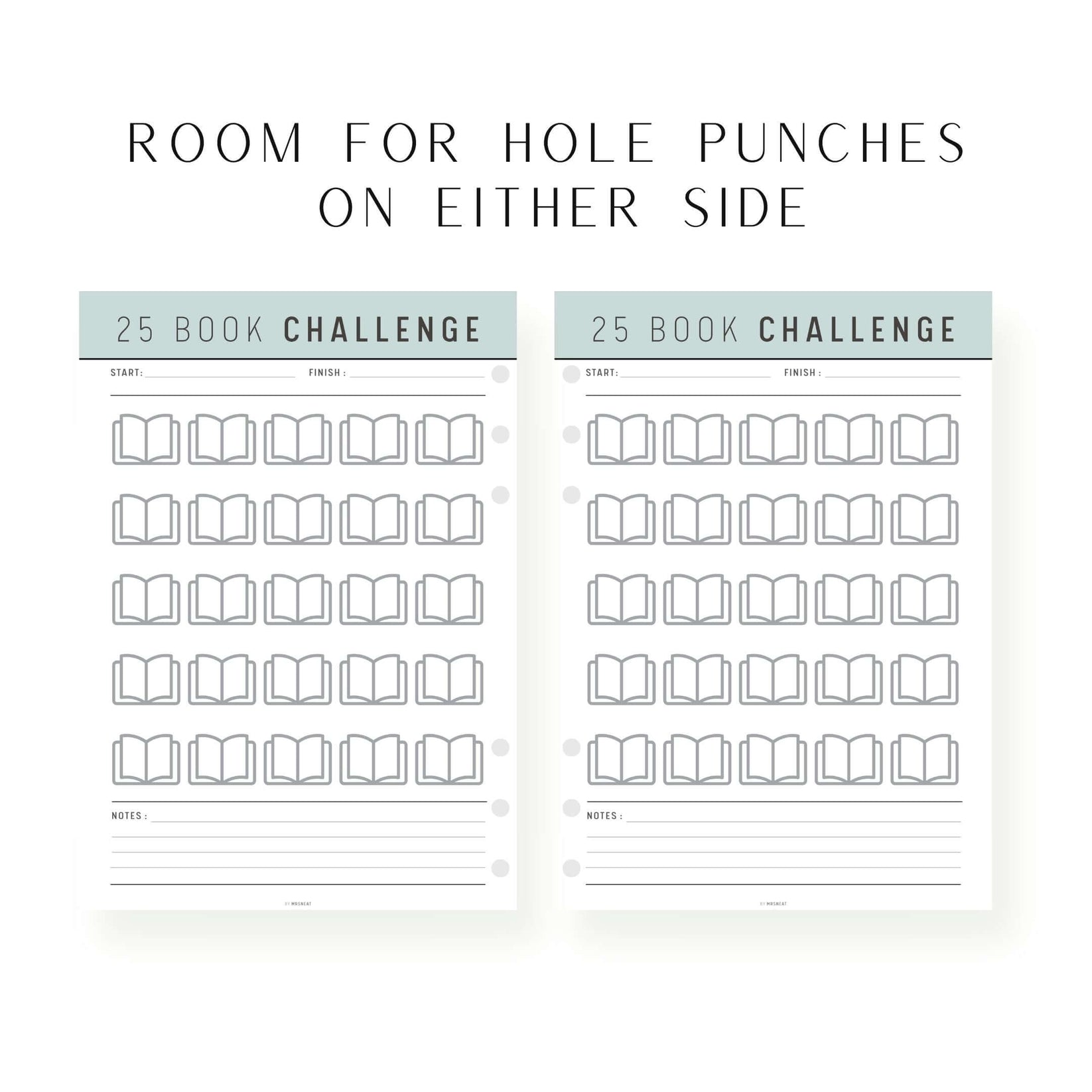 25 Book Challenge Printable – mrsneat