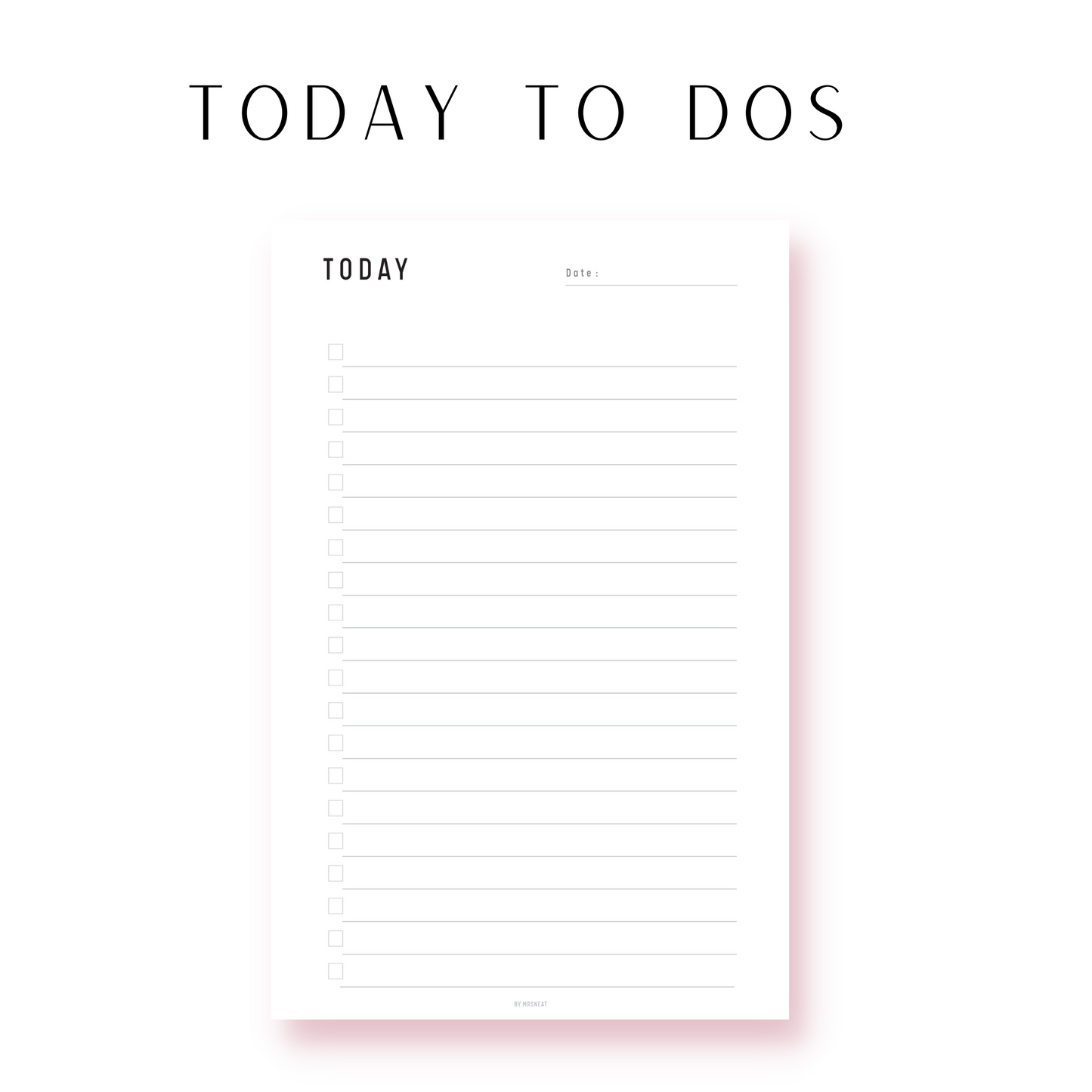 Today To Do List Planner Printable