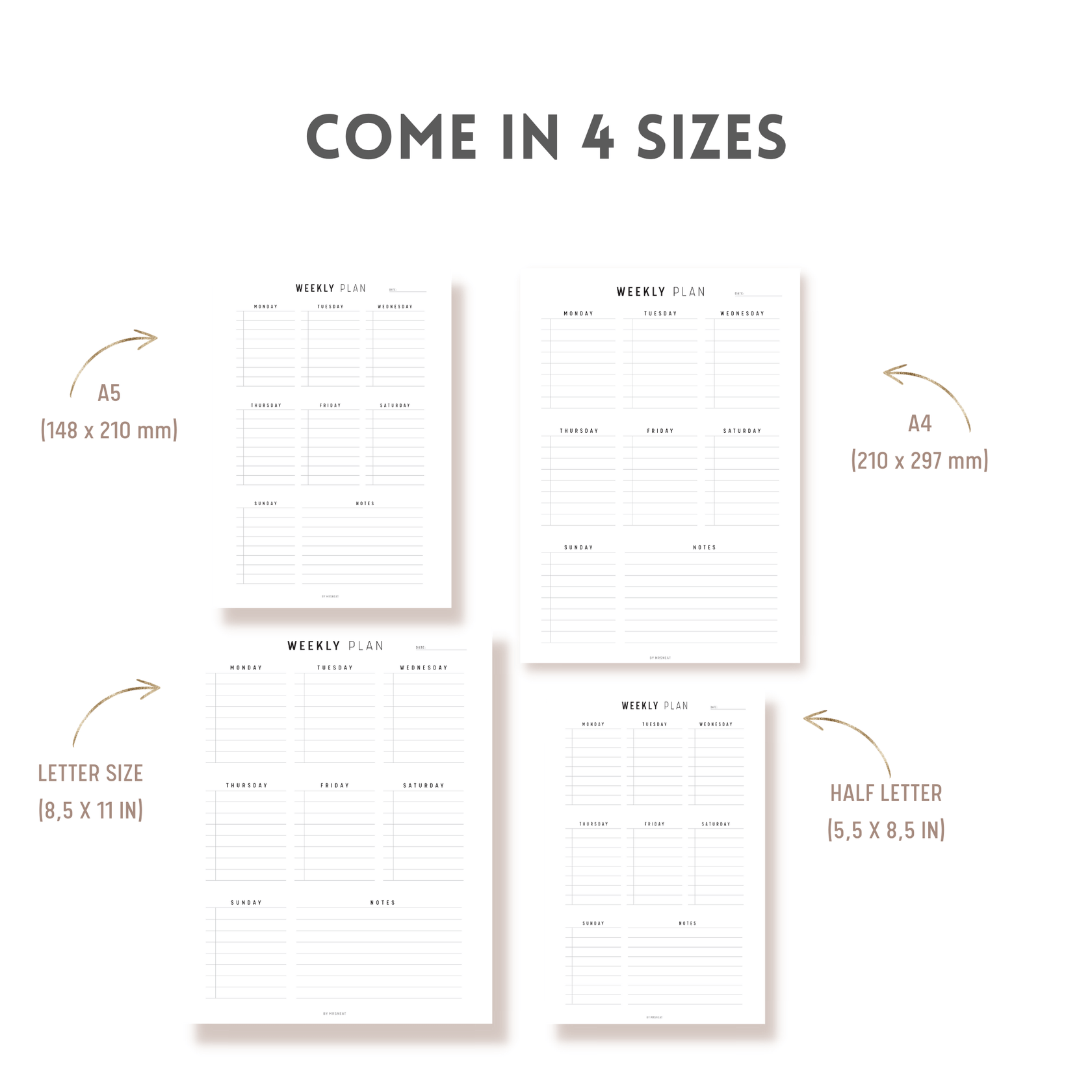Weekly Planner Template – mrsneat