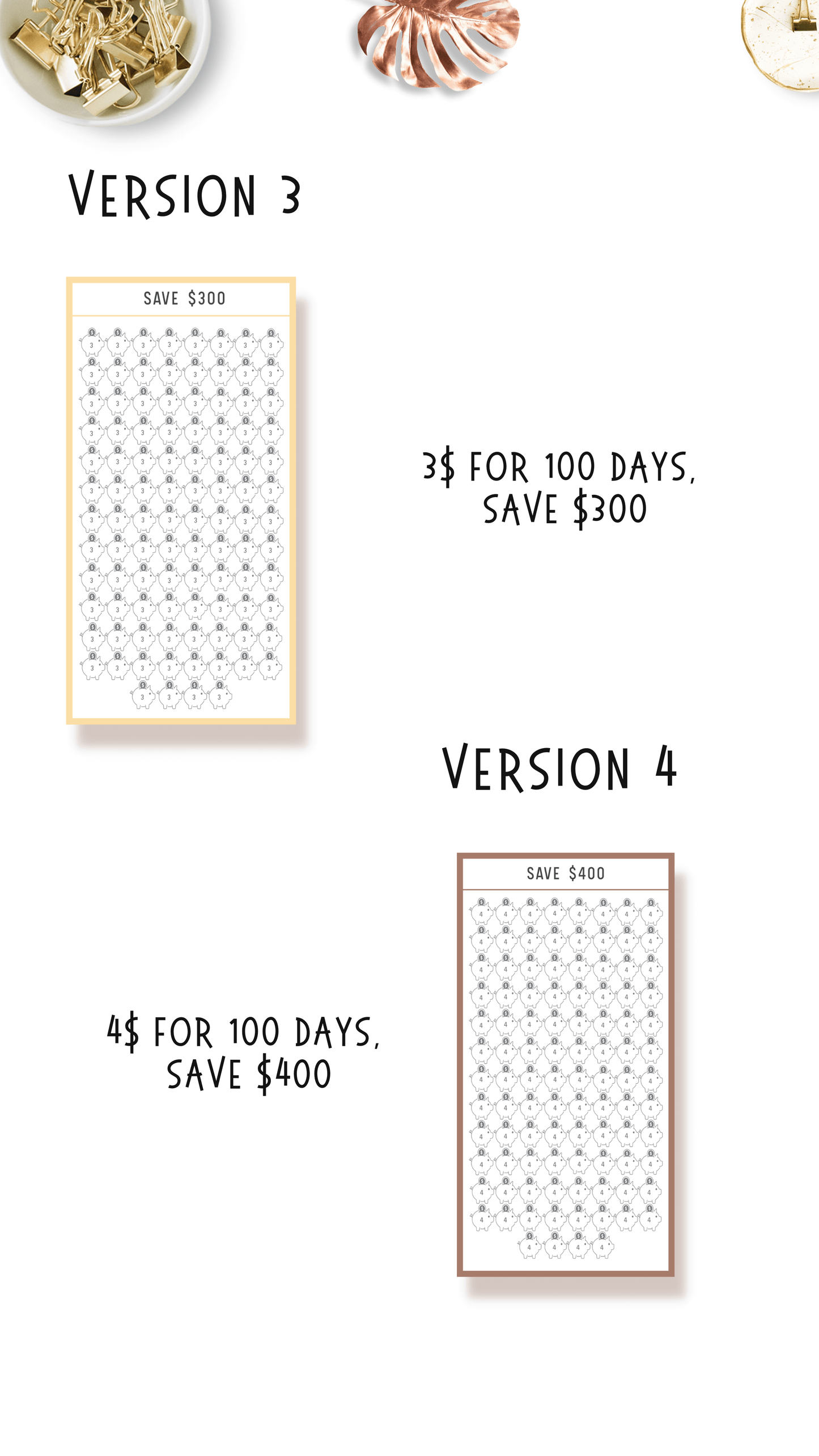 Mini saving Challenge Printable