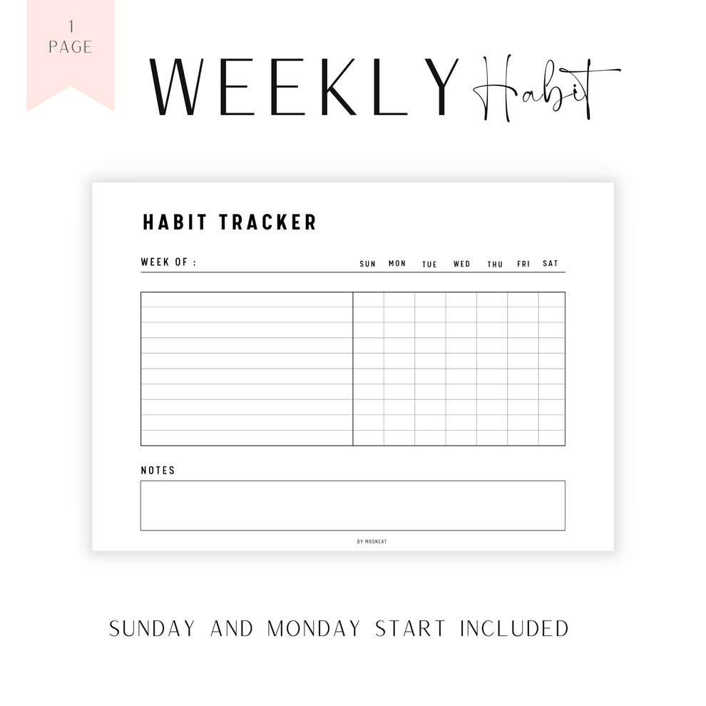 Ultimate Habit Tracker Bundle - M187 – mrsneat