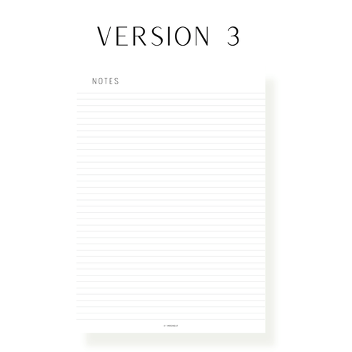 Notes Page Printable – mrsneat