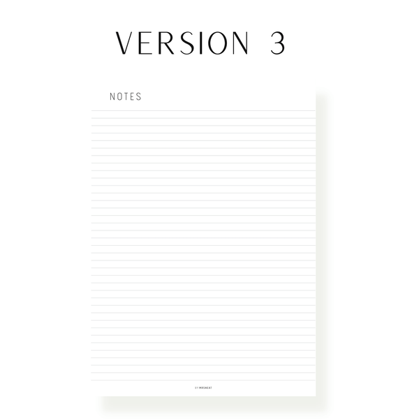 Notes Page Printable – mrsneat