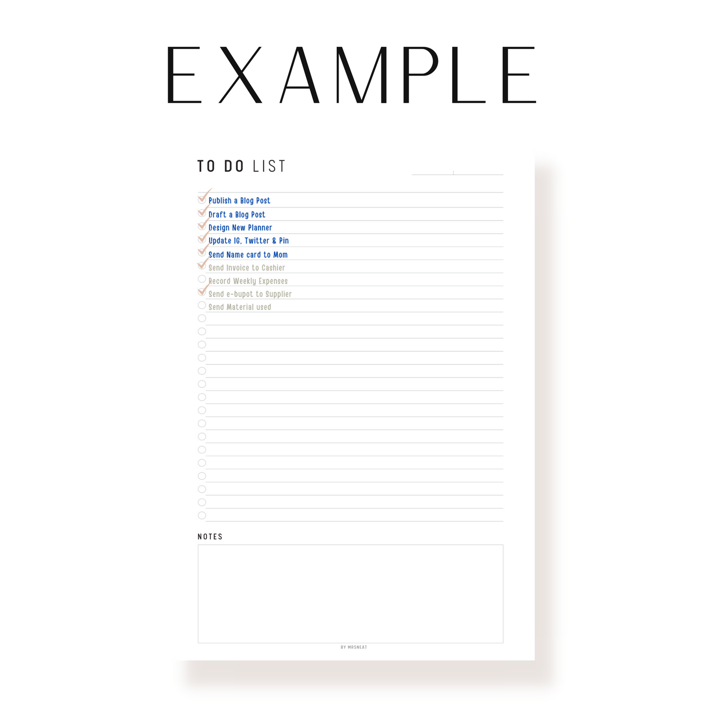 Simple To Do List Planner Printable