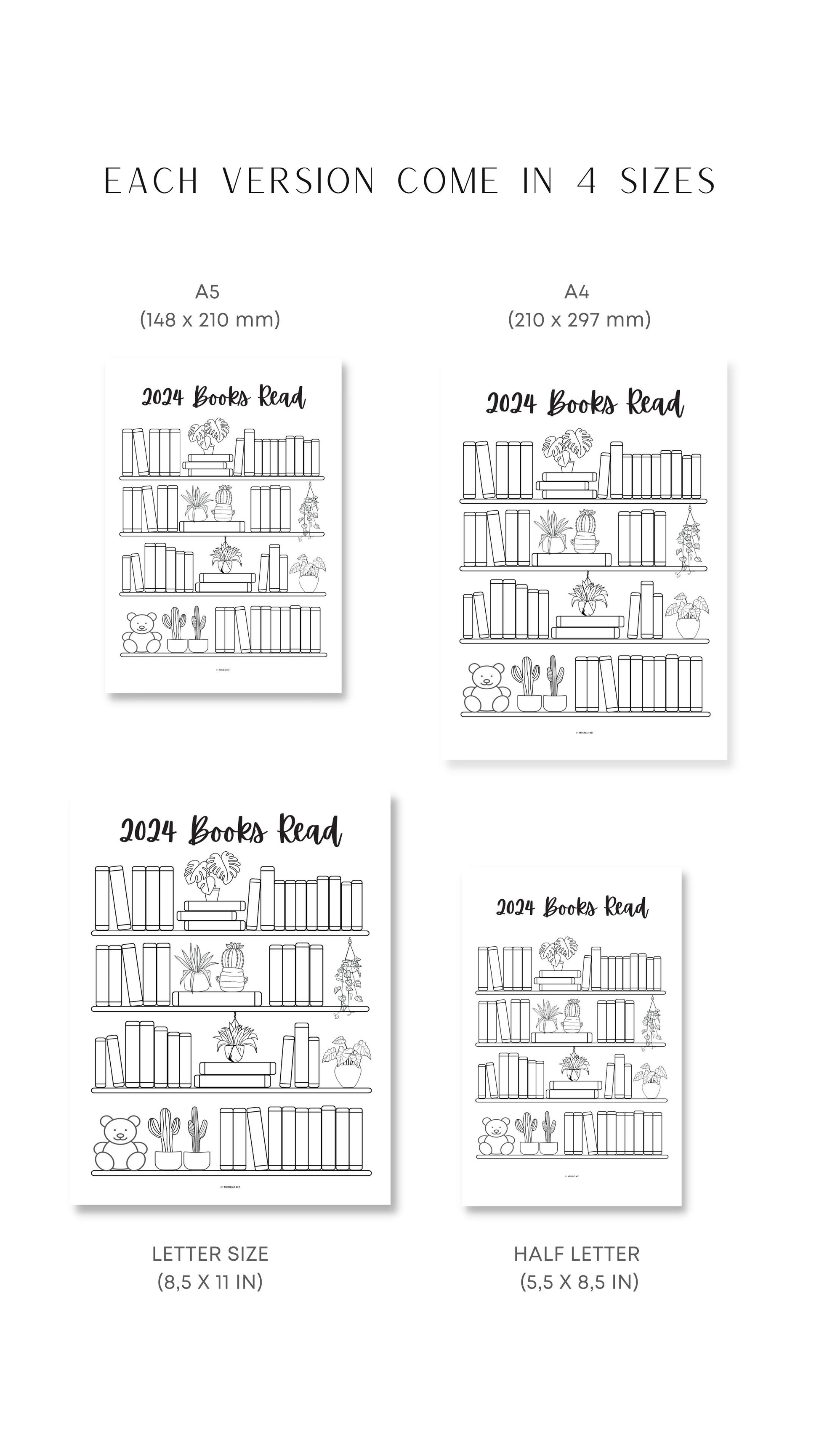 Best Bookshelf Reading Tracker Printable - 50 Books