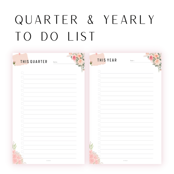 Floral To Do List Planner Printable Bundle – mrsneat