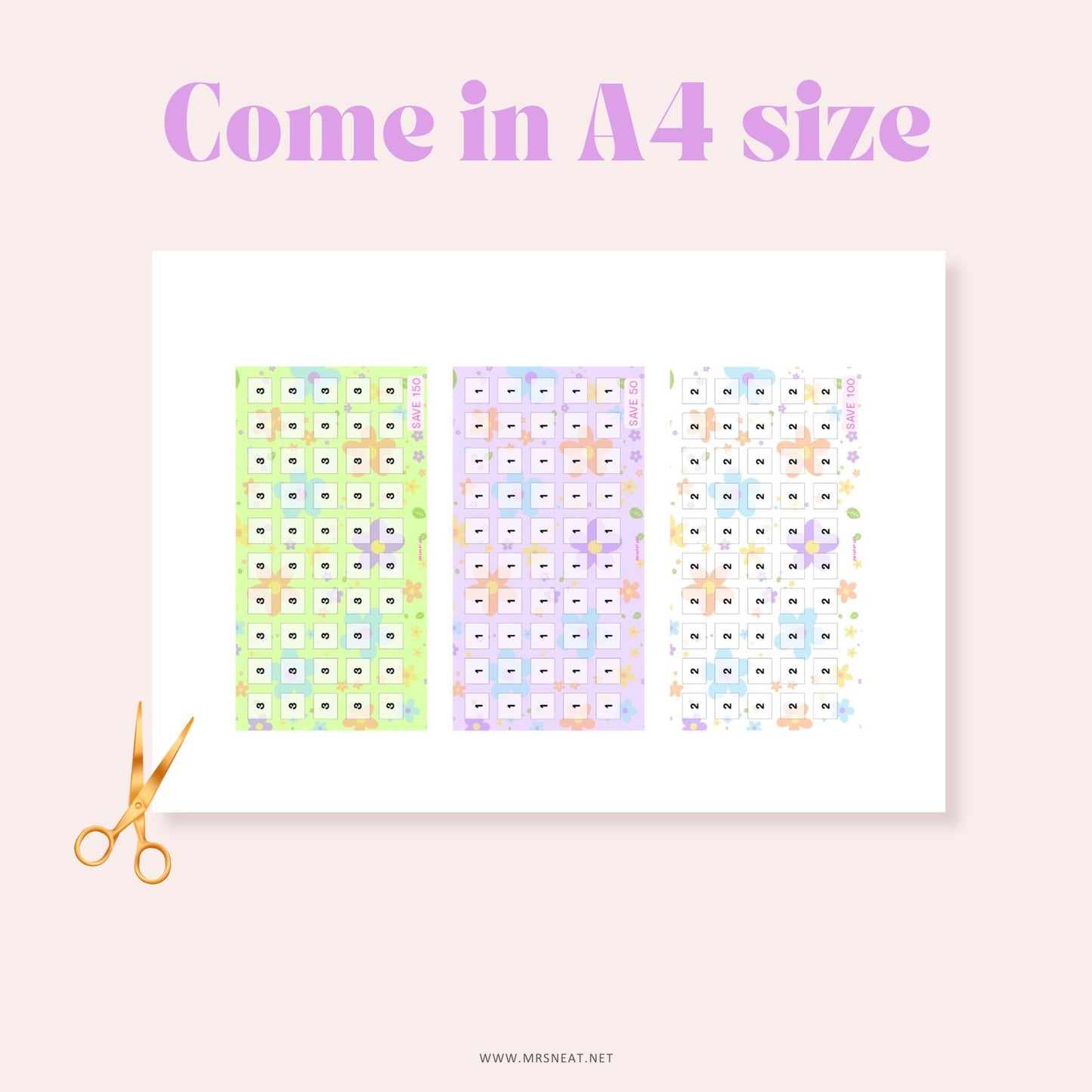 Floral Savings Challenge, A6, Printable, Colorful, Cute, 6 Challenges, Floral Theme, Spring Savings Challenge, Budget Tracker, Savings Tracker, Cash Stuffing, Tiny Mini Savings Challenge, Kawaii Savings Challenge, Low Income Savings Challenge, Low income budget tracker, Printable, Digital Download