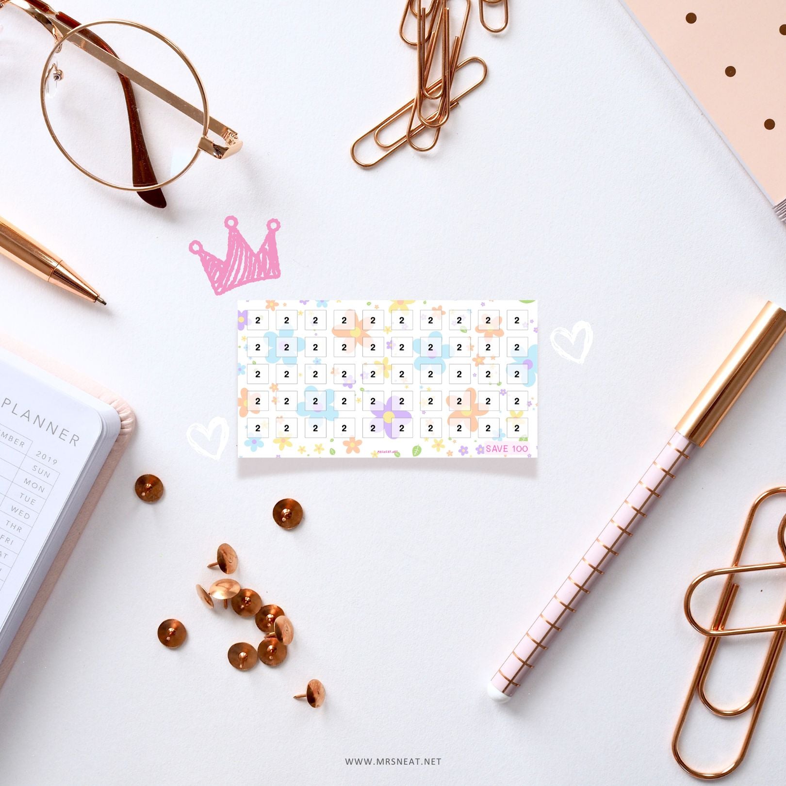 Floral Savings Challenge, A6, Printable, Colorful, Cute, 6 Challenges, Floral Theme, Spring Savings Challenge, Budget Tracker, Savings Tracker, Cash Stuffing, Tiny Mini Savings Challenge, Kawaii Savings Challenge, Low Income Savings Challenge, Low income budget tracker, Printable, Digital Download