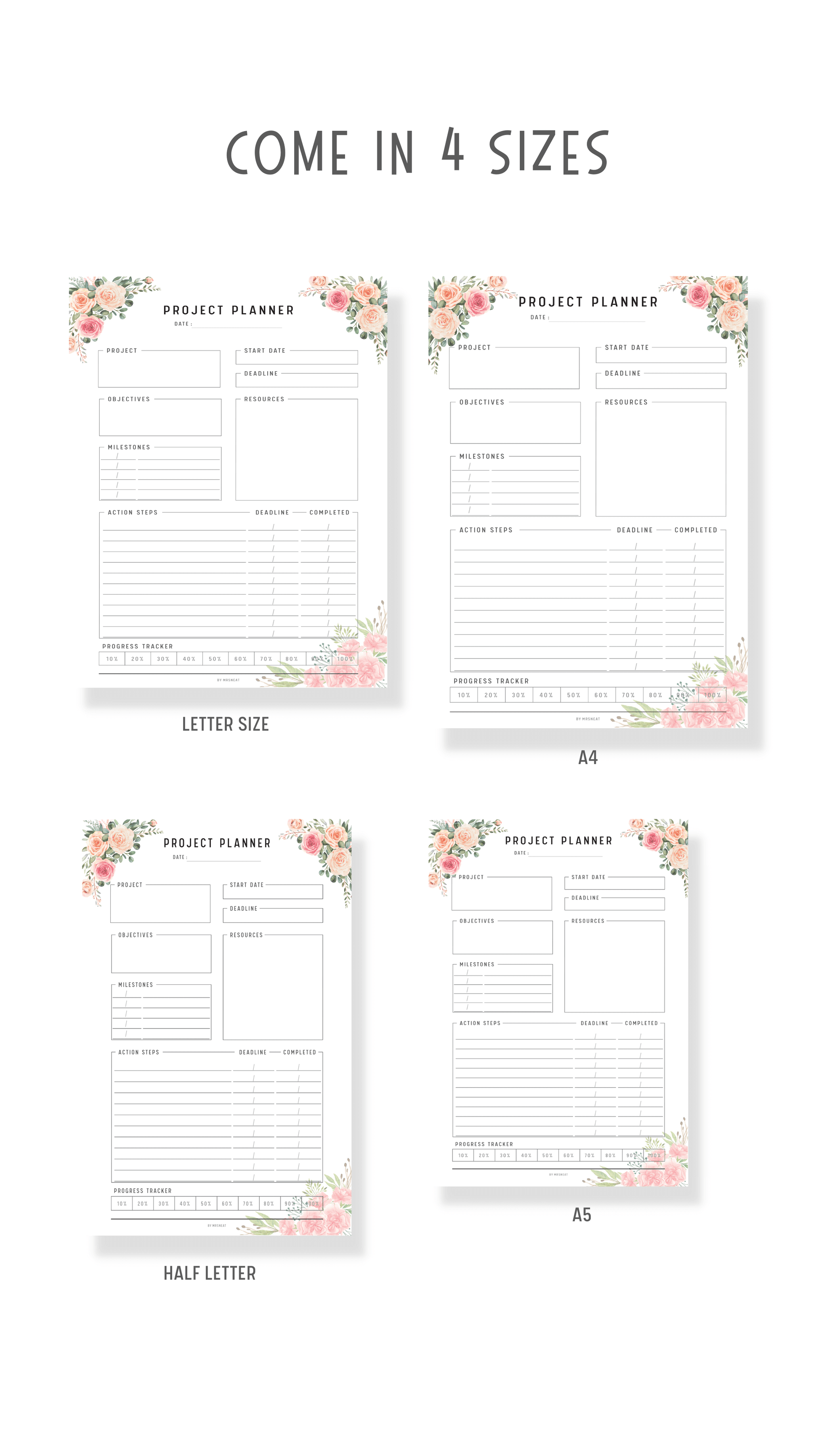 Project Planner Printable