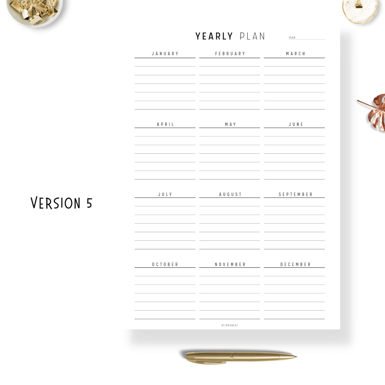 the Ultimate Yearly Goal Planner Printable – mrsneat