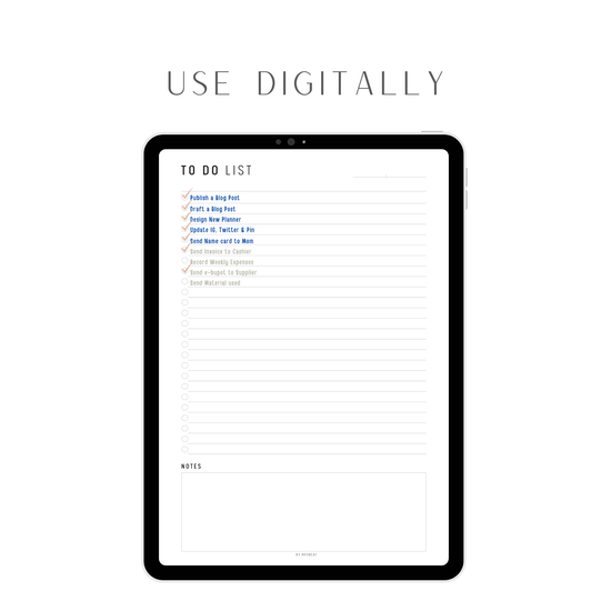 Simple To Do List Planner Printable Mrsneat