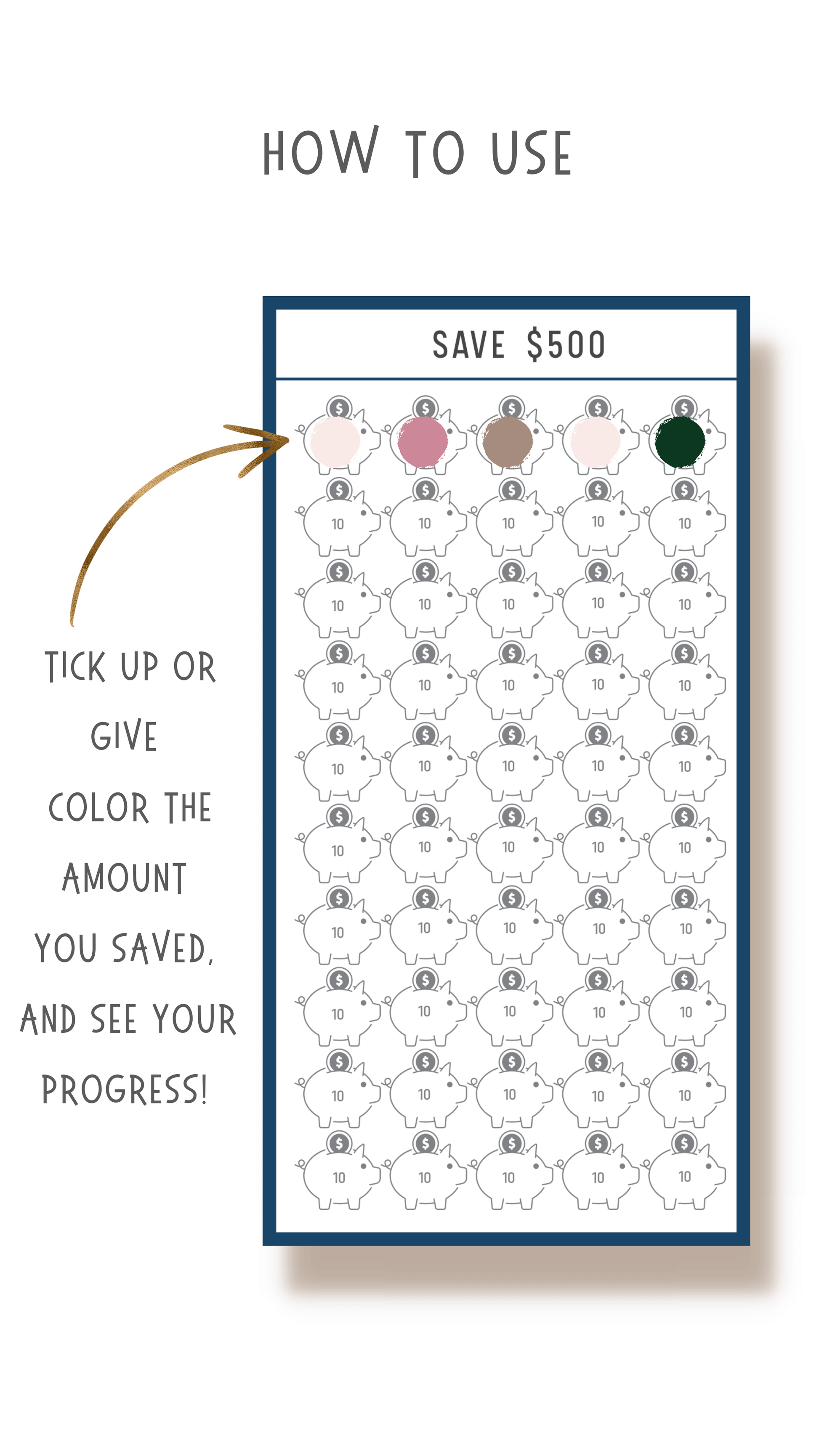 A6 Saving Challenge Printable Mrsneat