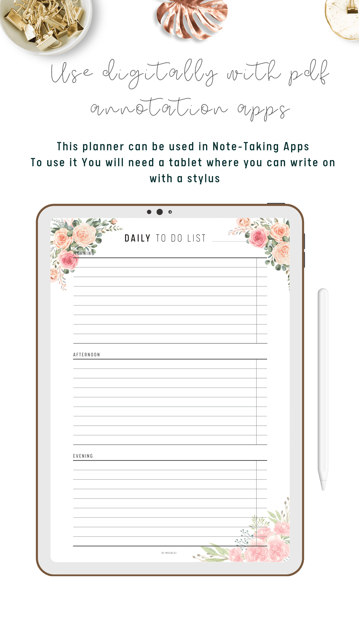 Weekly daily to do list printable mrsneat