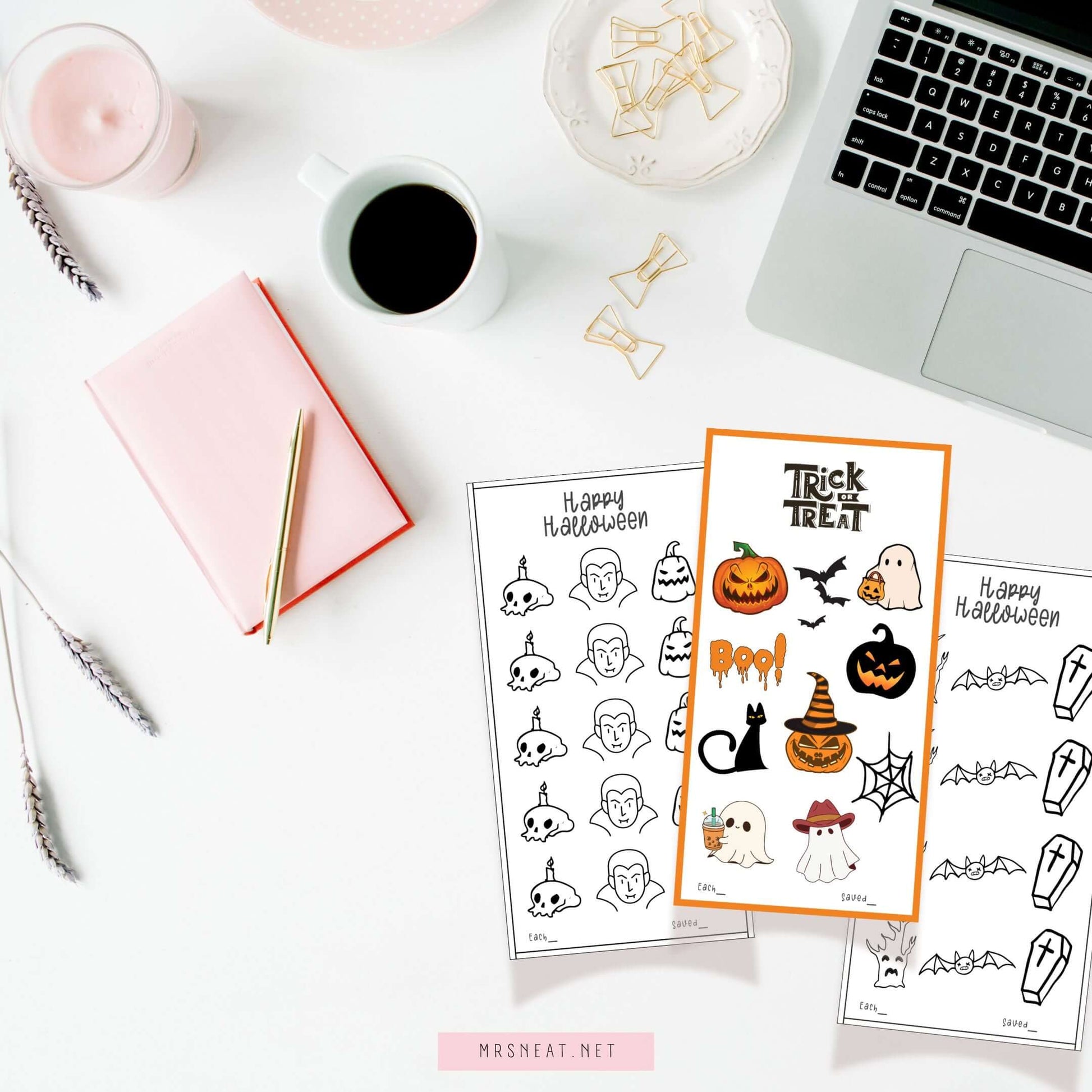 Halloween Savings Challenge PDF, A6, Colorful, 3 versions, Mini Savings, Low Income Savings Challenge