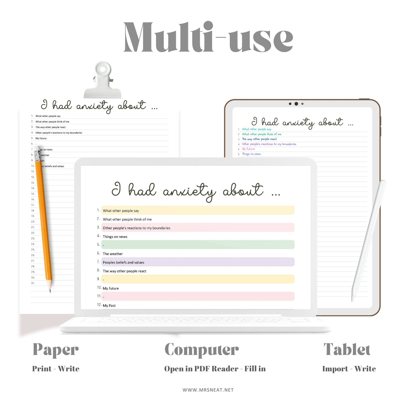 Anxiety Trigger Tracker, PRINTABLE Journal Page, Mental Health, Anxiety Tracker, Habit Tracker, Anxiety Journal, Anxiety Worksheet, I had anxiety about, Anxiety tracker journal page, Digital Planner, PDF Fillable, Printable Planner, A4, A5, Letter, Half Letter